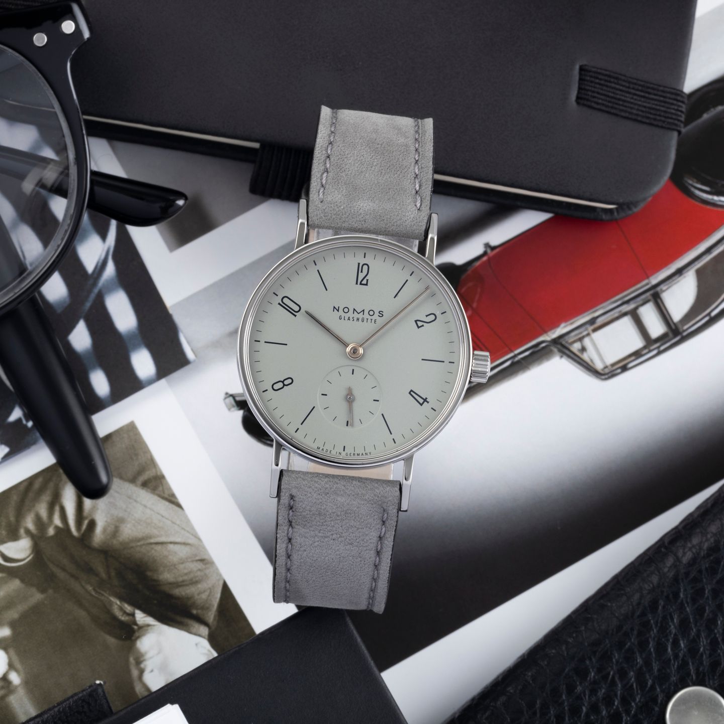 NOMOS Tangente 33 125 (Unknown (random serial)) - Grey dial 33 mm Steel case (1/8)