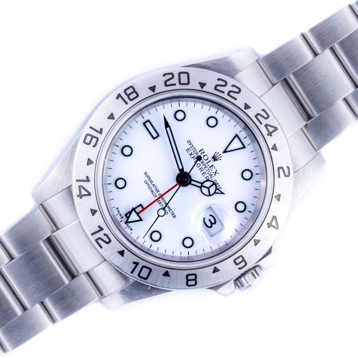 Rolex Explorer II 16570 (1998) - White dial 40 mm Steel case (1/8)