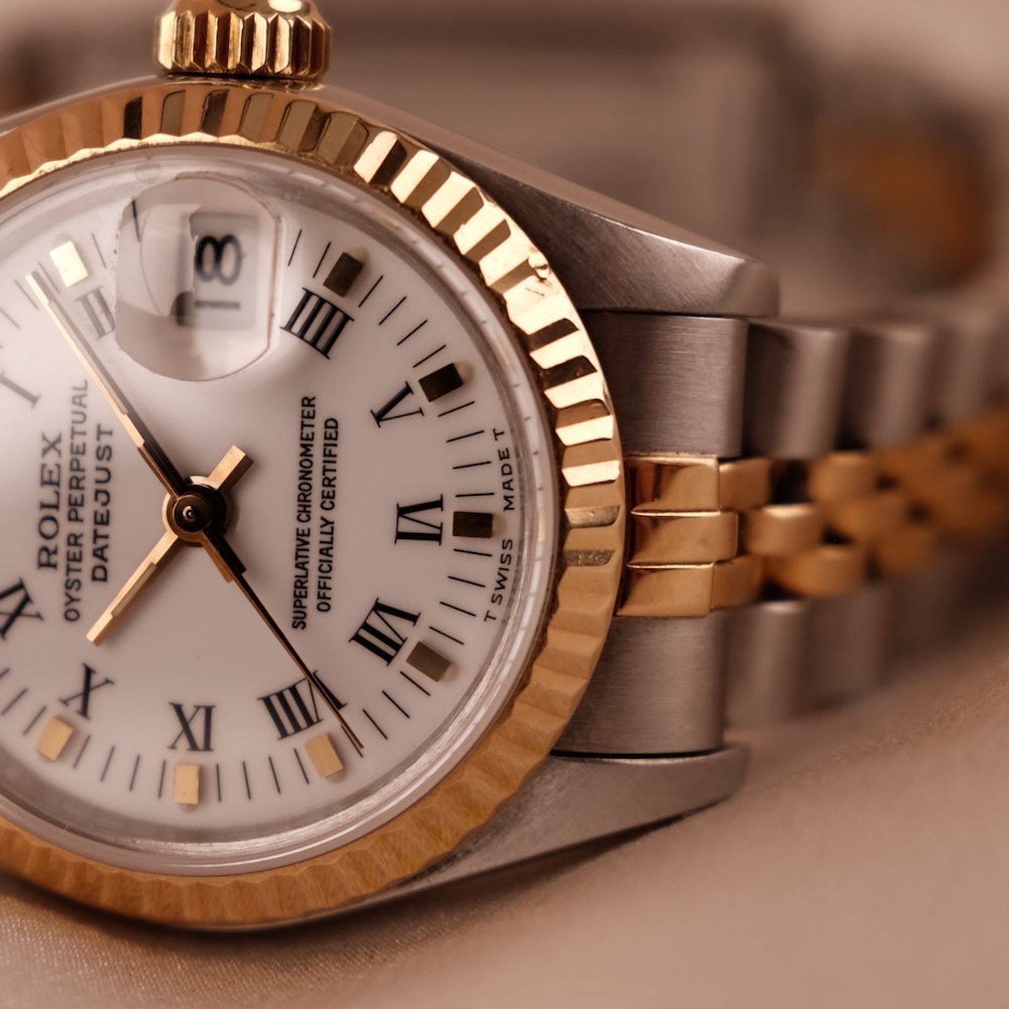 Rolex Lady-Datejust 69173 (1989) - White dial 26 mm Steel case (3/8)