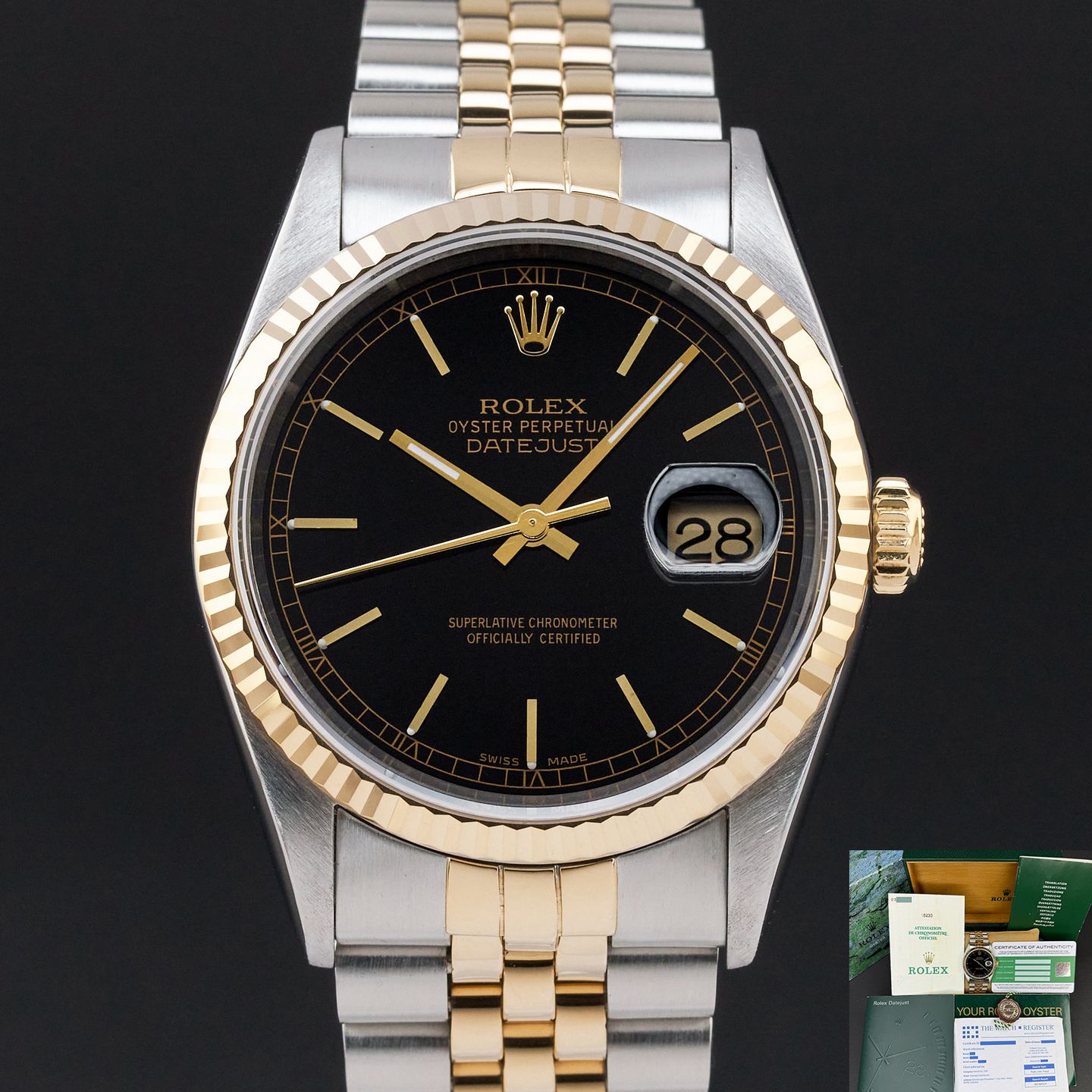 Rolex Datejust 36 16233 (2000) - 36 mm Gold/Steel case (1/8)