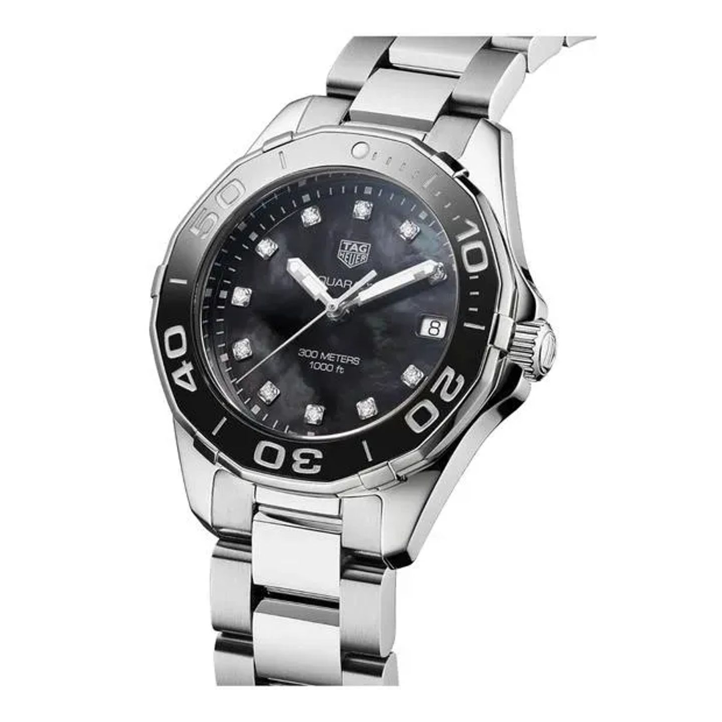 TAG Heuer Aquaracer Lady WAY131M.BA0748 (2024) - Zwart wijzerplaat 35mm Staal (4/6)
