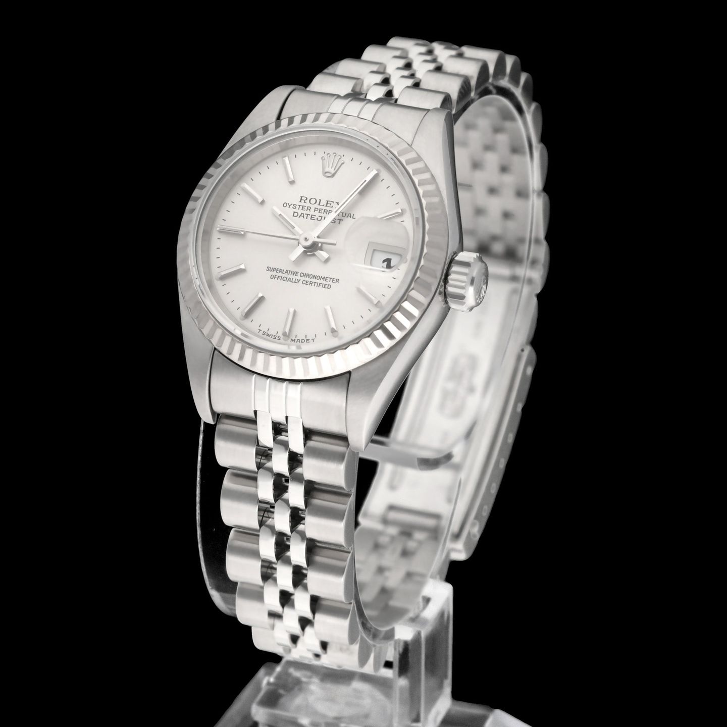 Rolex Lady-Datejust 69174 (1998) - Zilver wijzerplaat 26mm Staal (2/8)