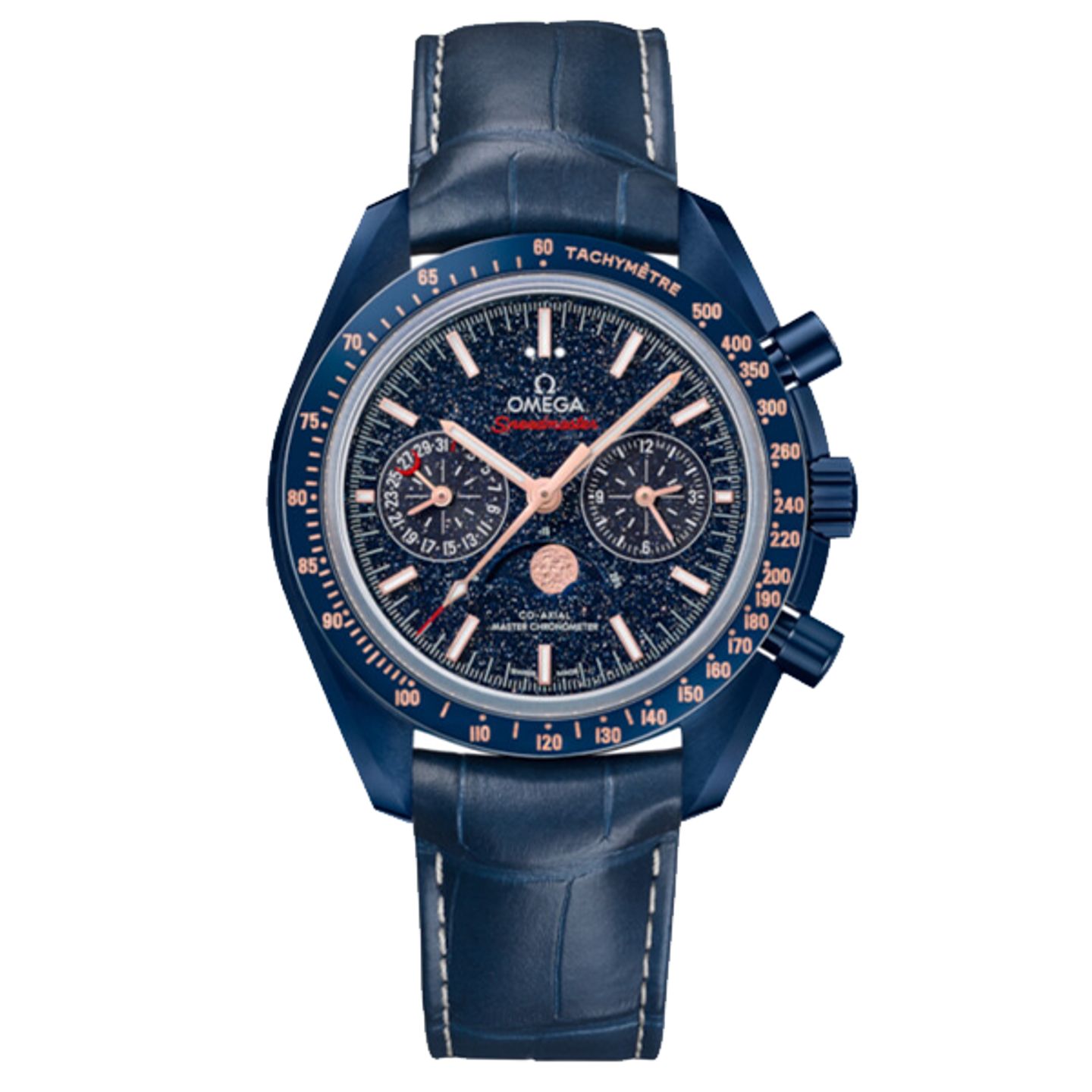 Omega Speedmaster Moonphase 304.93.44.52.03.002 (2026) - Blauw wijzerplaat 44mm Keramiek (1/8)