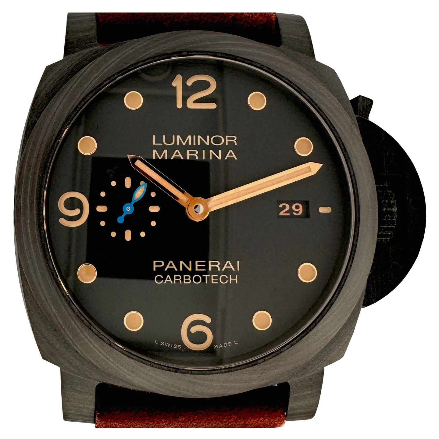 Panerai Luminor Marina 1950 3 Days Automatic PAM00661 (2023) - Black dial 44 mm Carbon case (1/8)