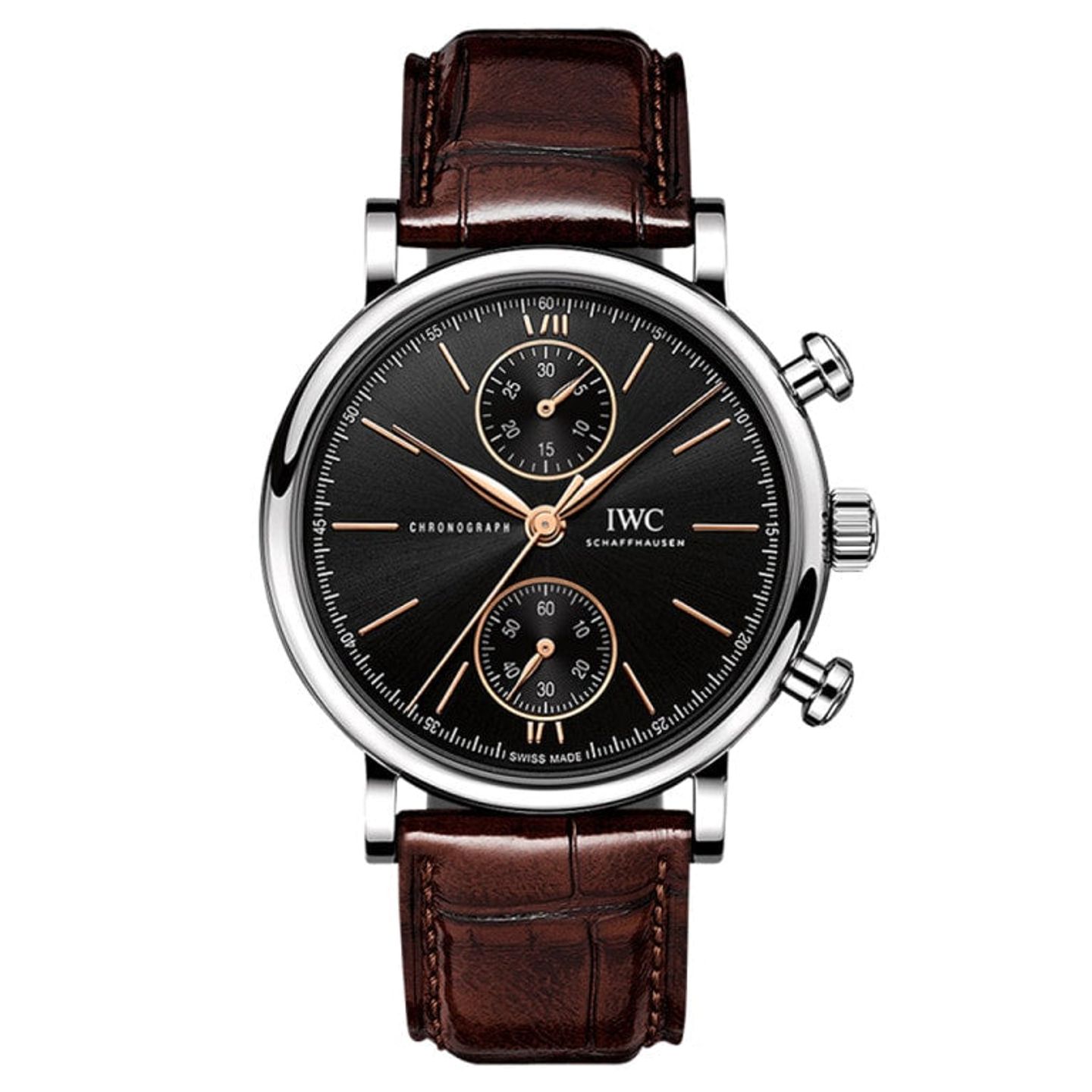 IWC Portofino Chronograph IW391404 (2025) - Black dial 39 mm Steel case (1/1)