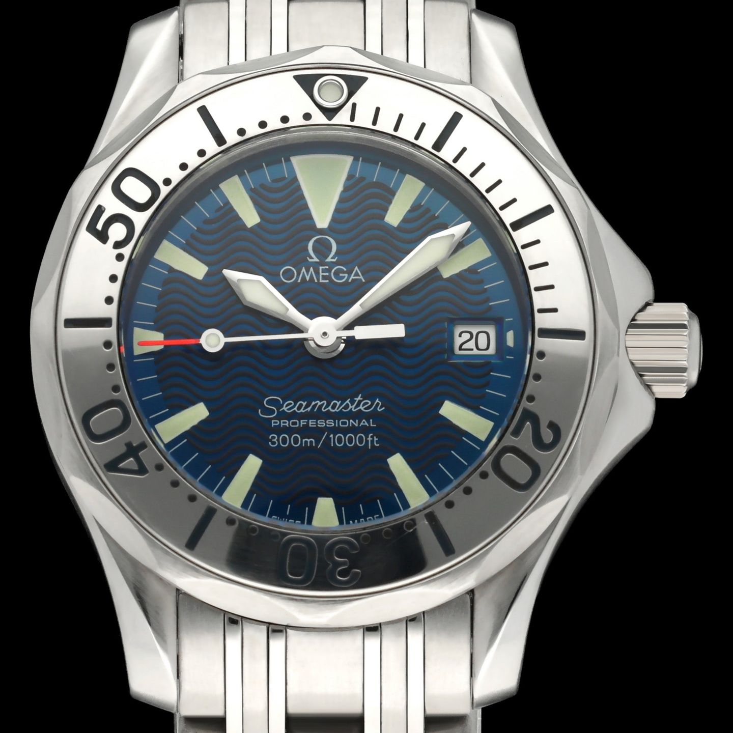 Omega Seamaster 2283.80 (2001) - Blue dial 29 mm Steel case (1/8)
