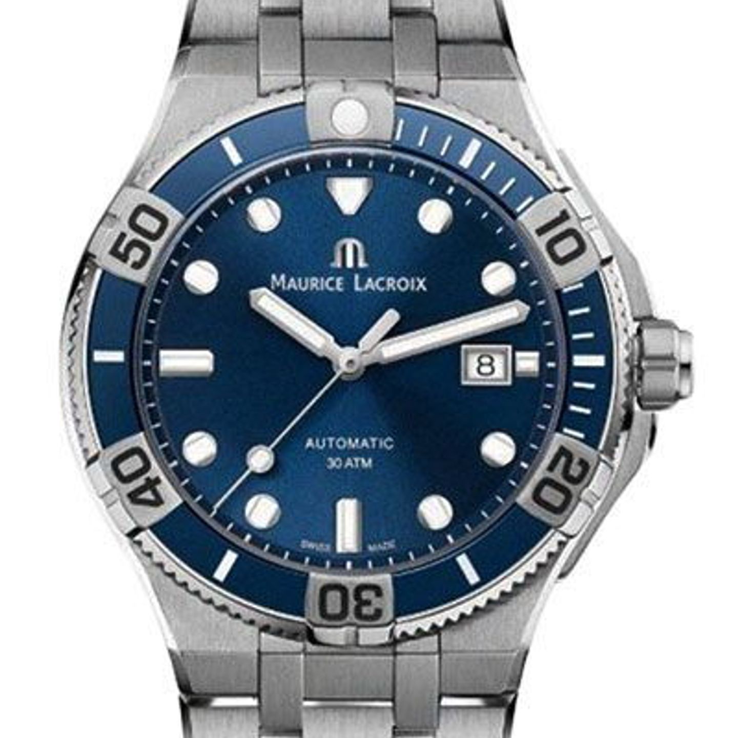 Maurice Lacroix Aikon AI6058-SS002-430-1 (2023) - Blue dial 43 mm Steel case (1/2)