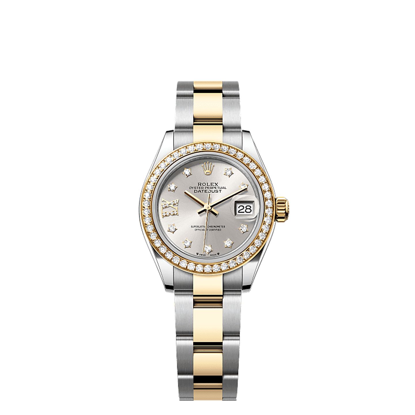 Rolex Lady-Datejust 279383RBR (2025) - Silver dial 28 mm Gold/Steel case (1/1)