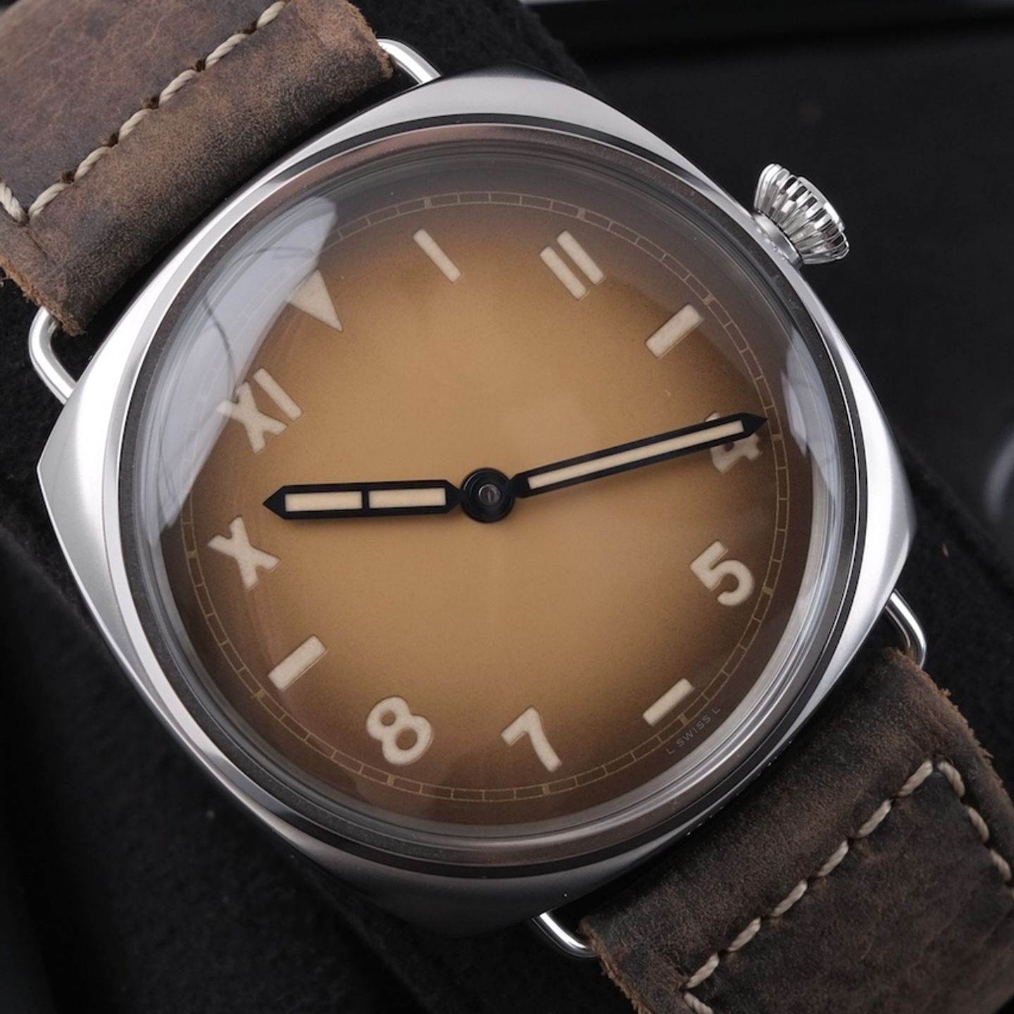 Panerai Radiomir PAM00931 (2020) - Bruin wijzerplaat 47mm Staal (3/8)