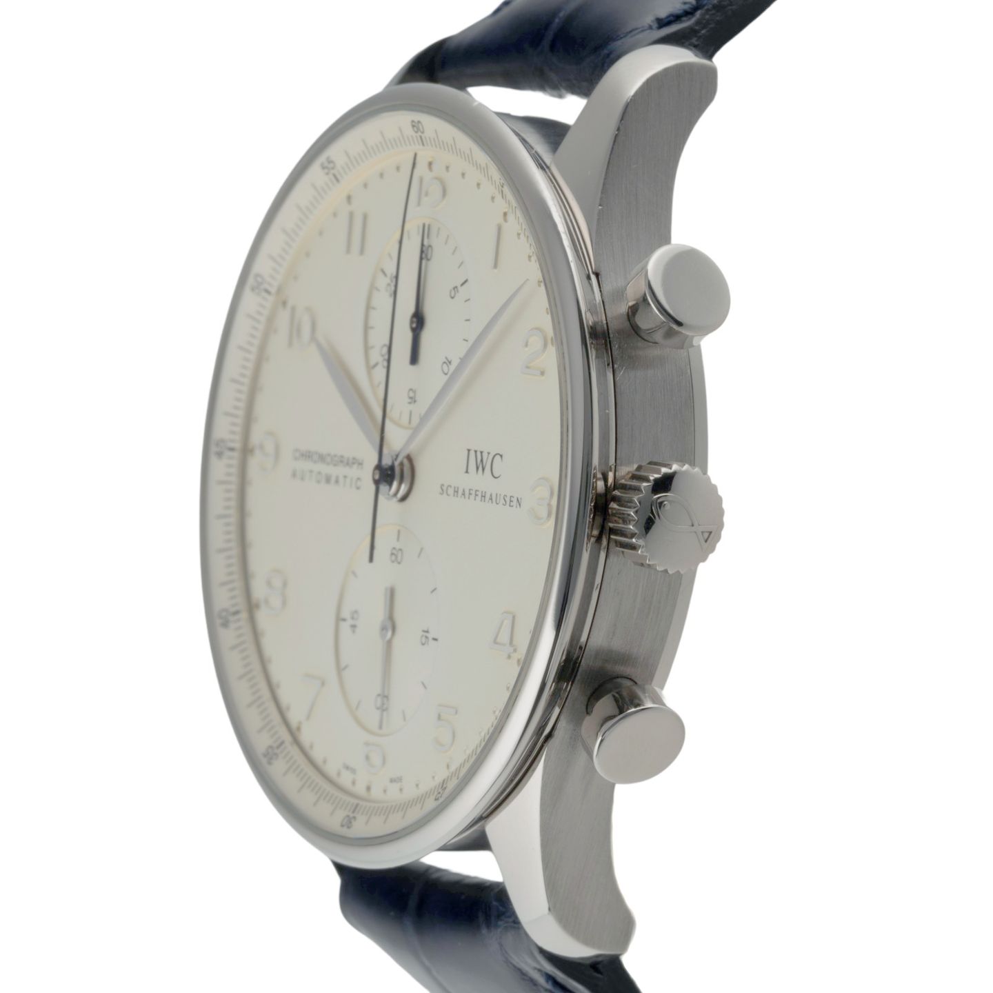 IWC Portuguese Chronograph IW371405 (2005) - Zilver wijzerplaat 41mm Witgoud (6/8)