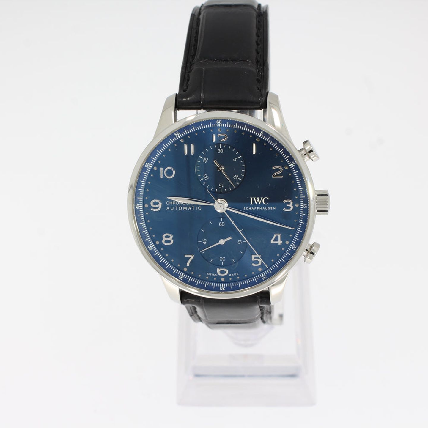 IWC Portuguese Chronograph IW371606 (2024) - Blauw wijzerplaat 41mm Staal (1/4)