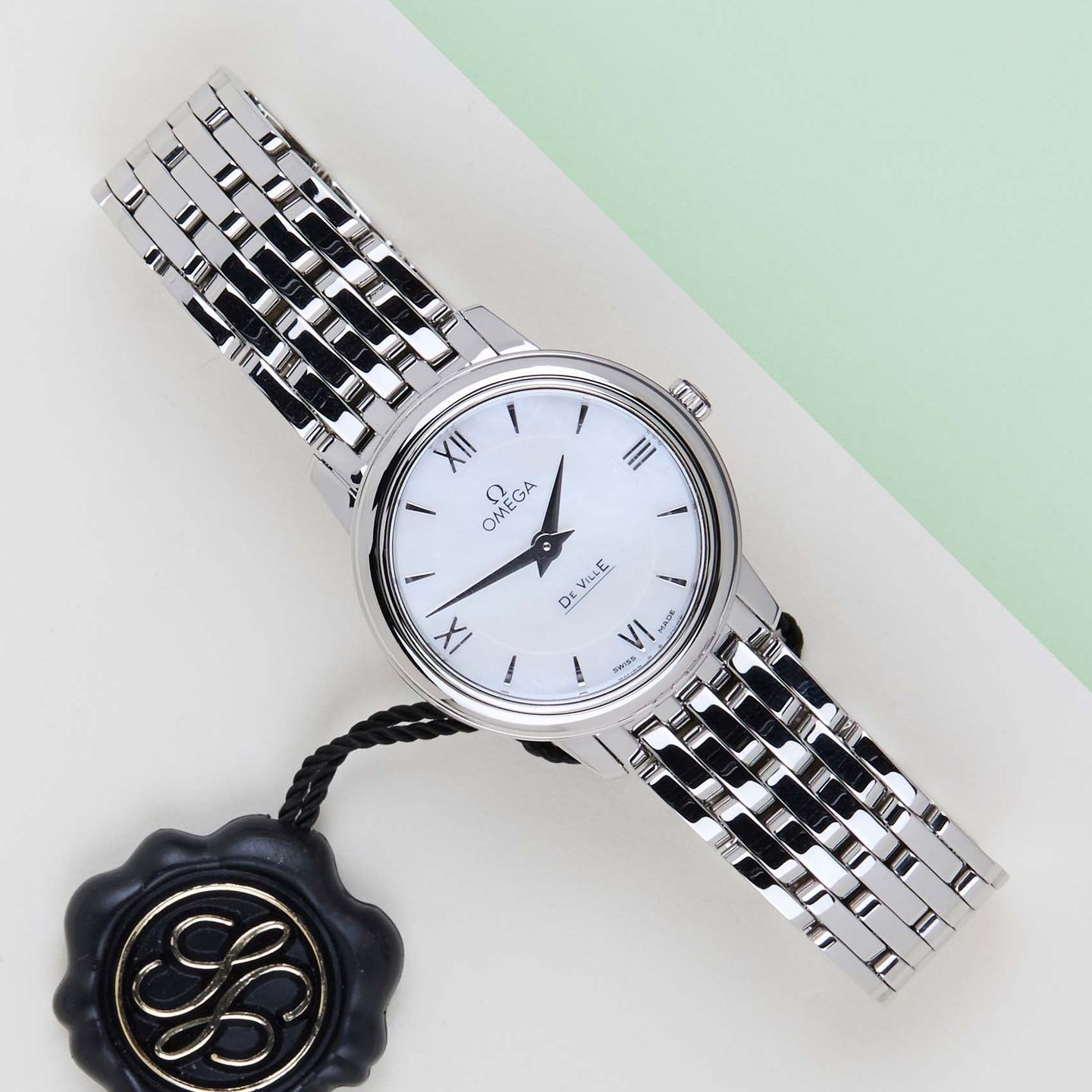 Omega De Ville Prestige 424.10.27.60.05.001 (2023) - Pearl dial 27 mm Steel case (1/8)