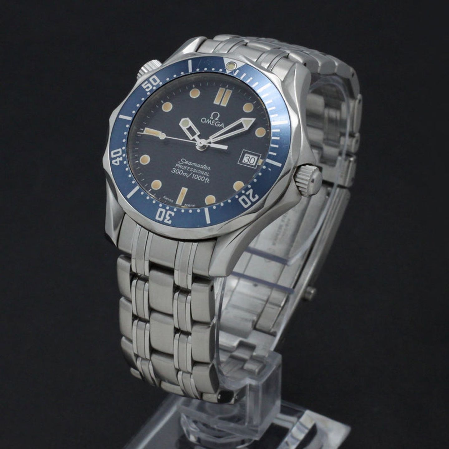 Omega Seamaster Diver 300 M 2561.80.00 (1995) - Blauw wijzerplaat 36mm Staal (2/7)