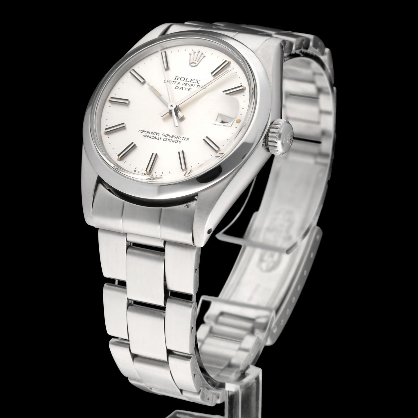 Rolex Oyster Perpetual Date 1500 (1972) - Silver dial 34 mm Steel case (4/7)