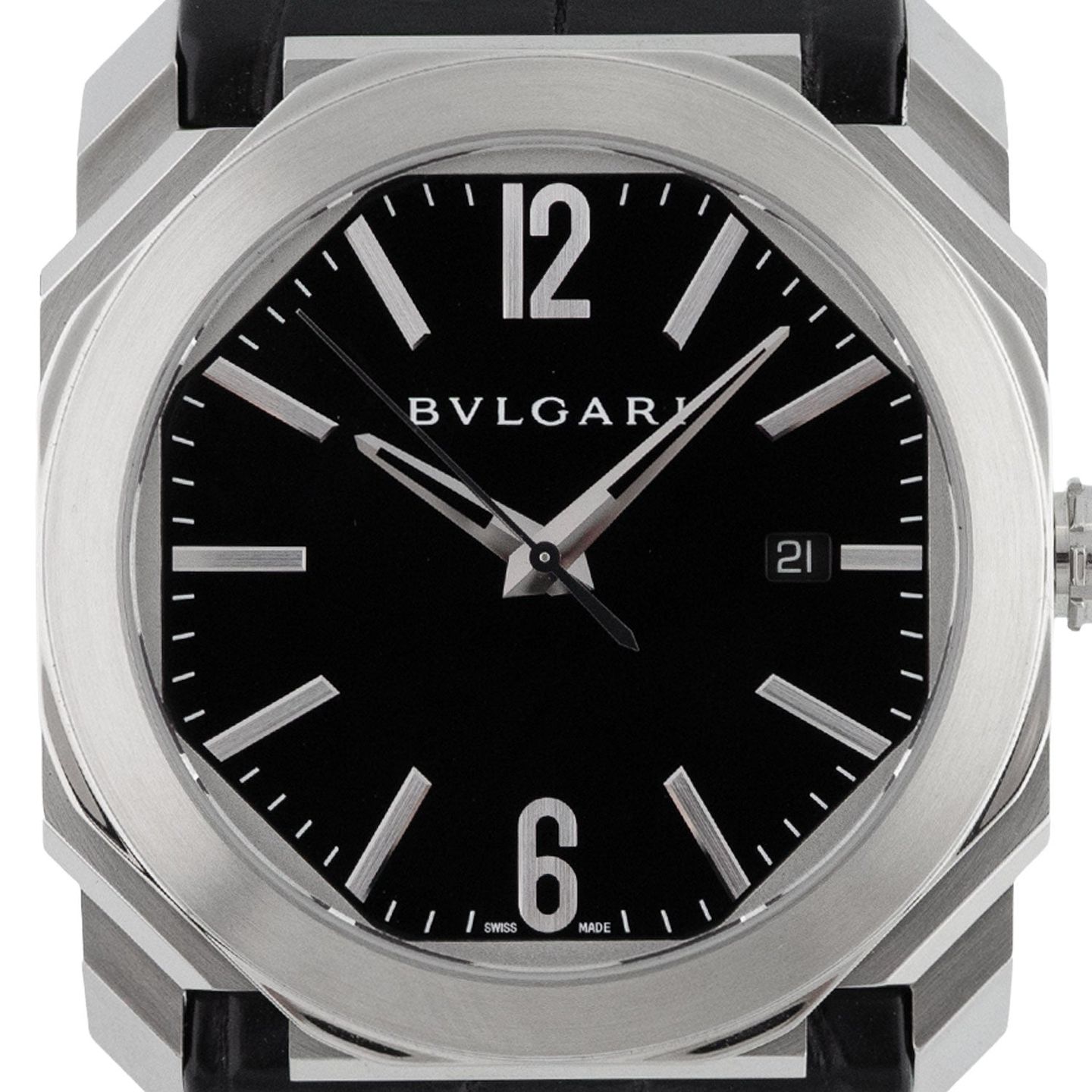 Bulgari Octo BGO 41 S (Onbekend (willekeurig serienummer)) - Zwart wijzerplaat 42mm Staal (2/7)