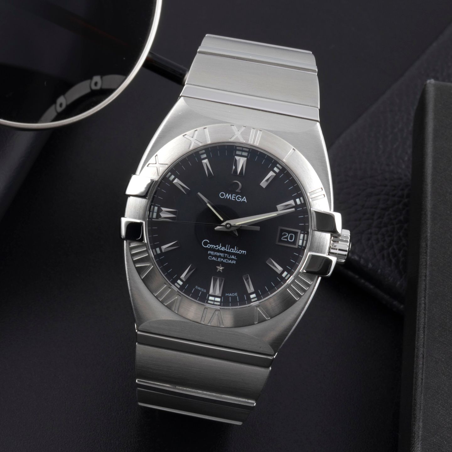 Omega Constellation Double Eagle 1513.51.00 (2005) - Zwart wijzerplaat 38mm Staal (1/8)