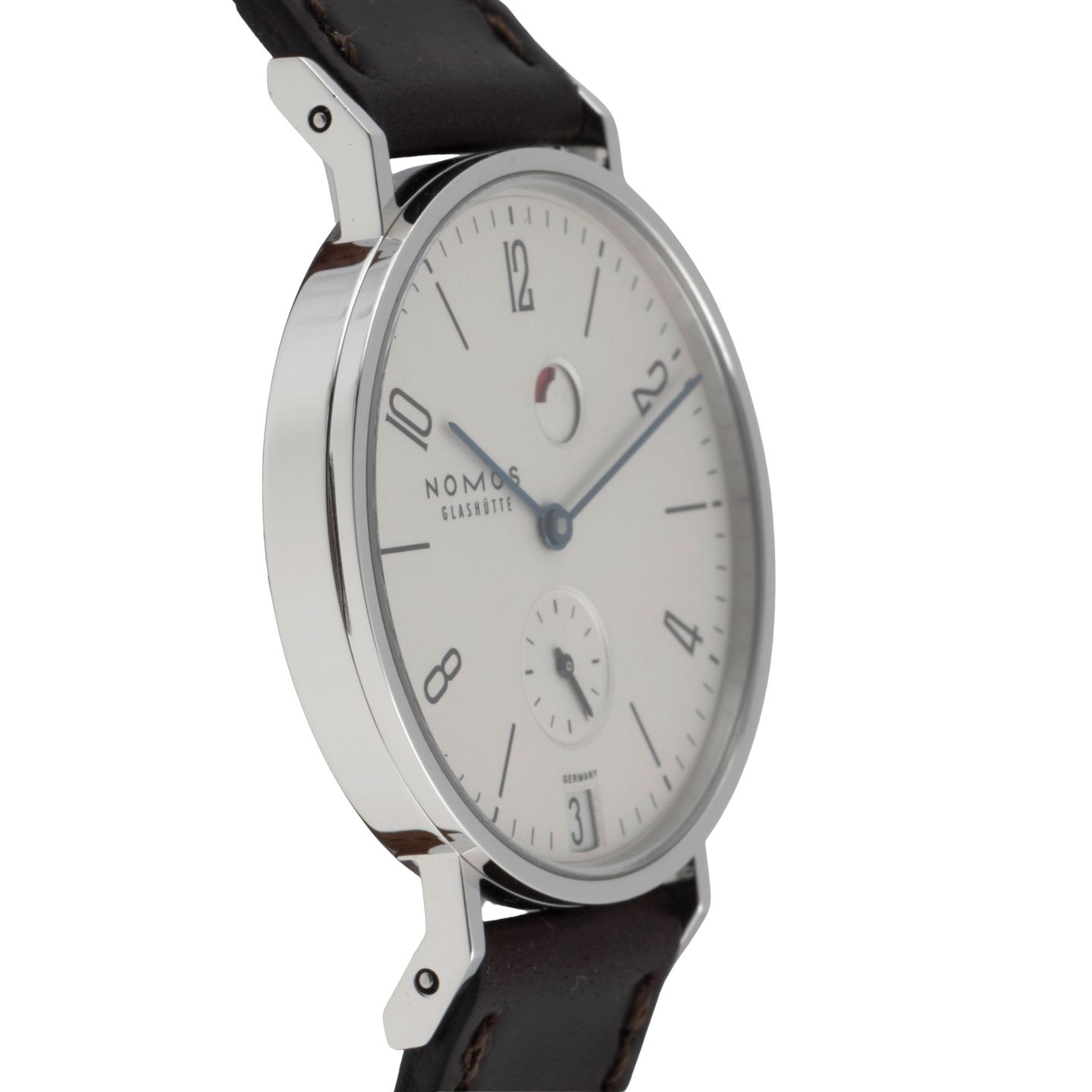 NOMOS Tangente Gangreserve 131 (2010) - White dial 35 mm Steel case (7/8)