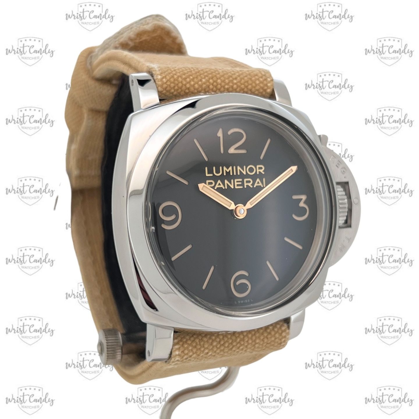 Panerai Luminor 1950 PAM00372 (2012) - Zwart wijzerplaat 47mm Staal (3/8)