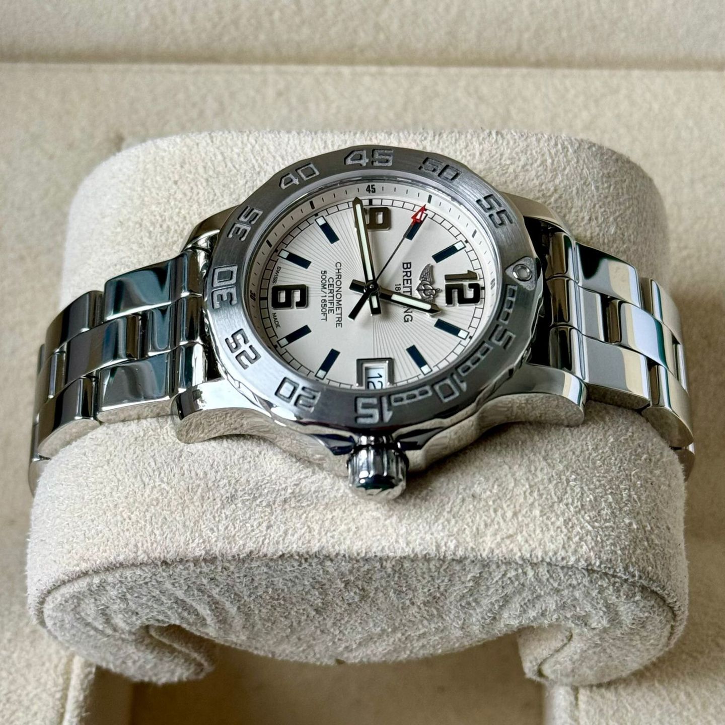 Breitling Colt A7738711.G744.158A (2013) - Wit wijzerplaat 33mm Staal (4/7)