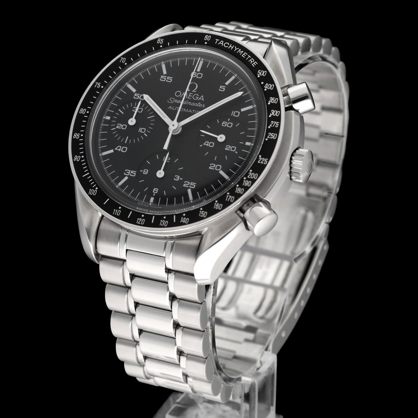 Omega Speedmaster Reduced 3510.50.00 (1998) - Black dial 39 mm Steel case (2/8)