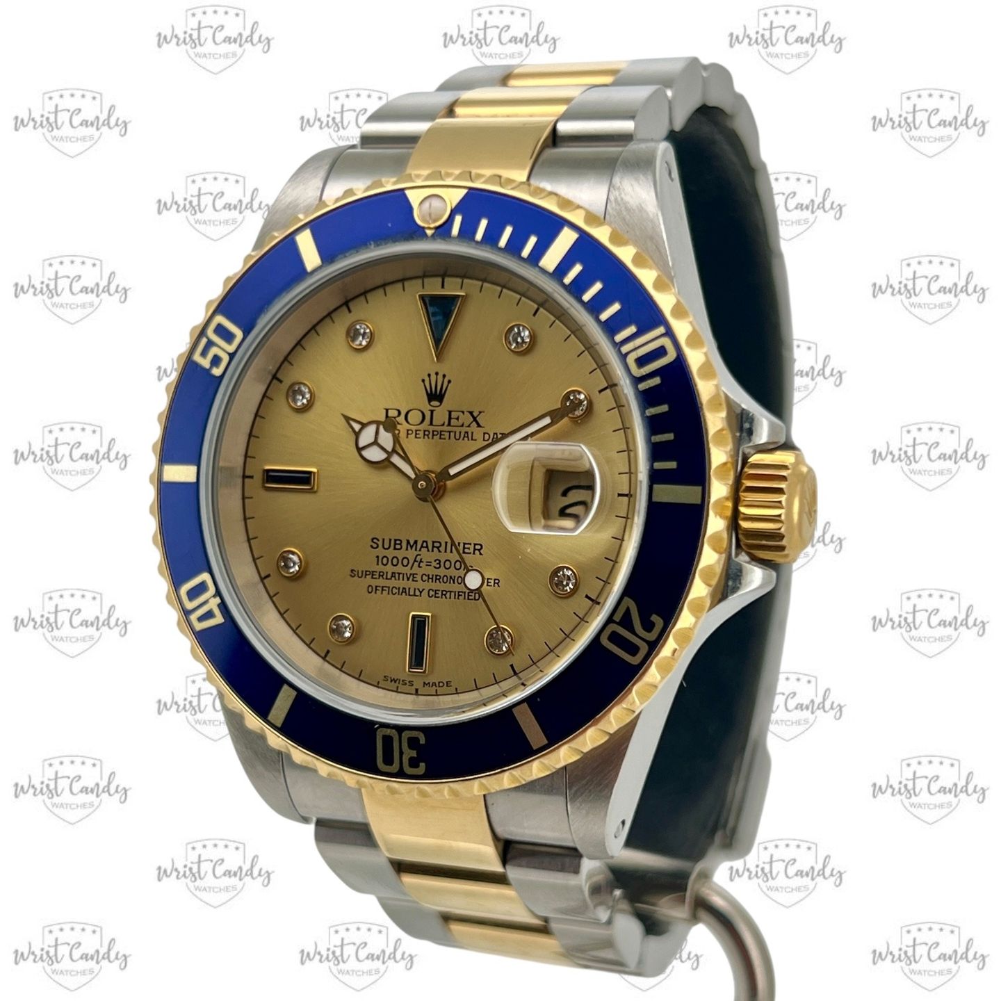 Rolex Submariner Date 16613LB (2000) - Blauw wijzerplaat 40mm Goud/Staal (2/8)