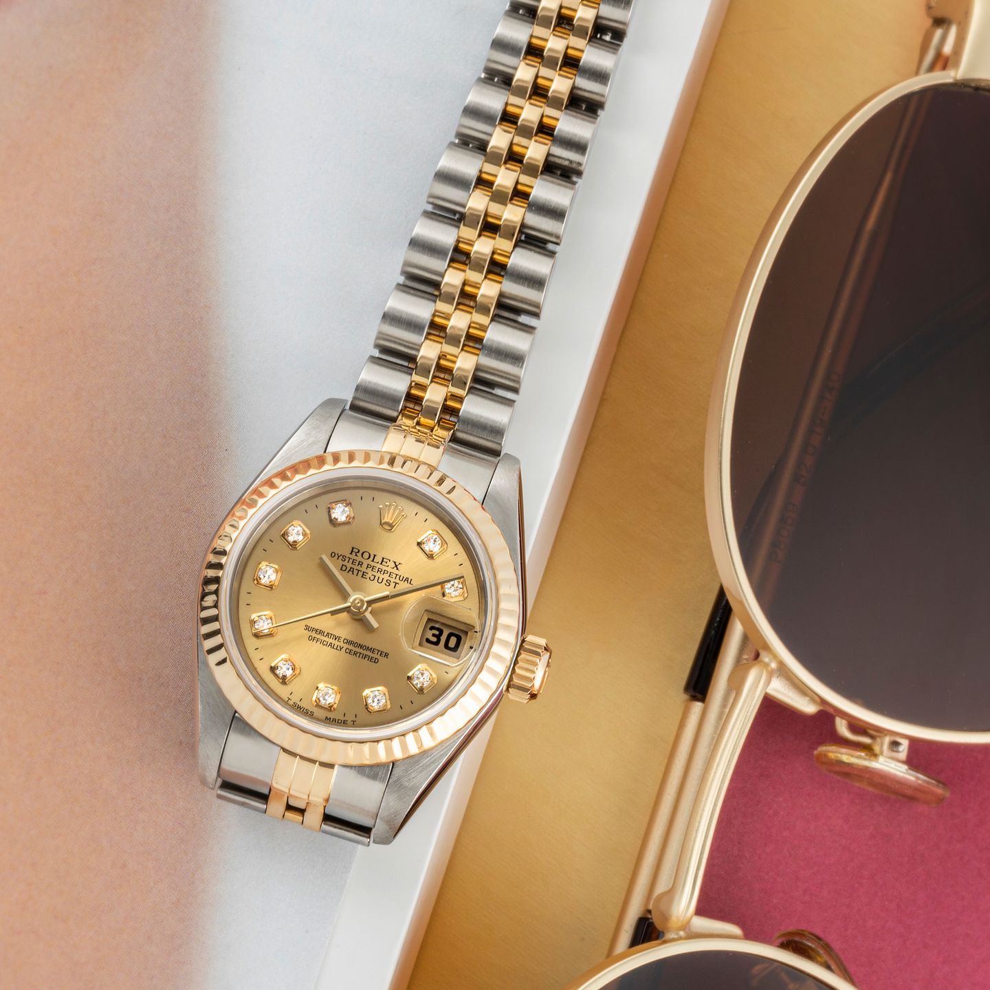 Rolex Lady-Datejust 79173 (2001) - 26mm Goud/Staal (1/8)
