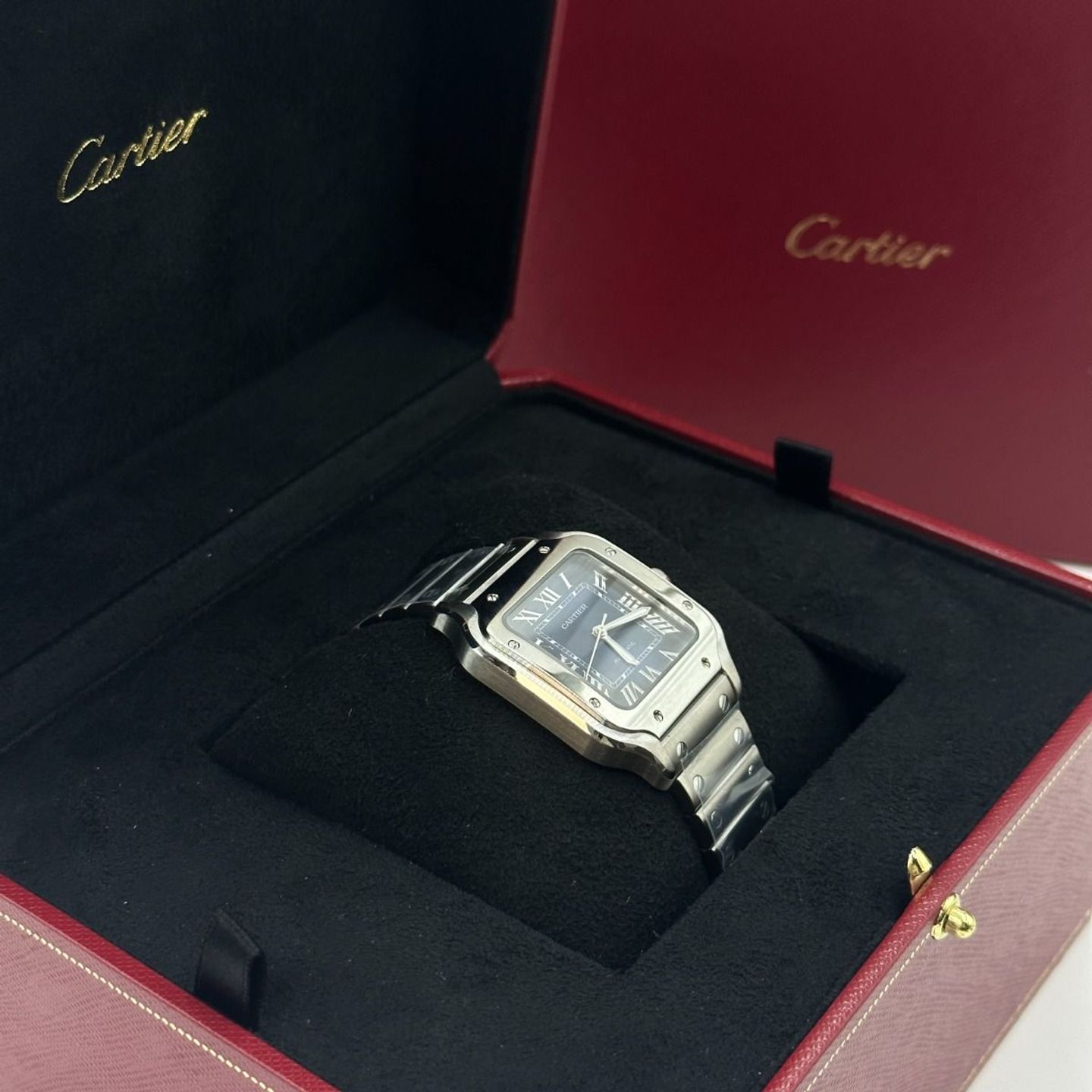 Cartier Santos WSSA0063 (2024) - Blue dial 39 mm Steel case (3/8)