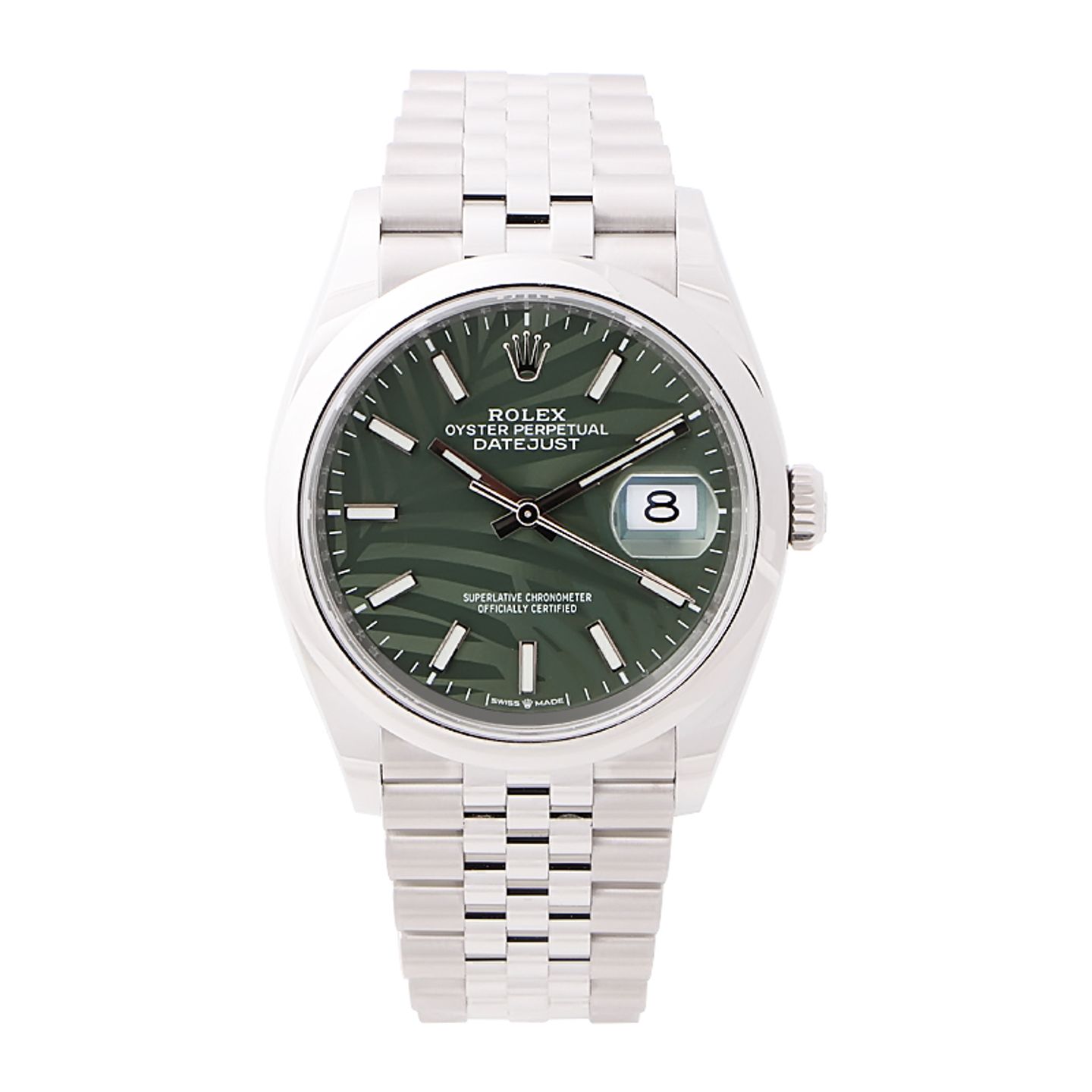 Rolex Datejust 36 126200 (2023) - Groen wijzerplaat 36mm Staal (1/4)