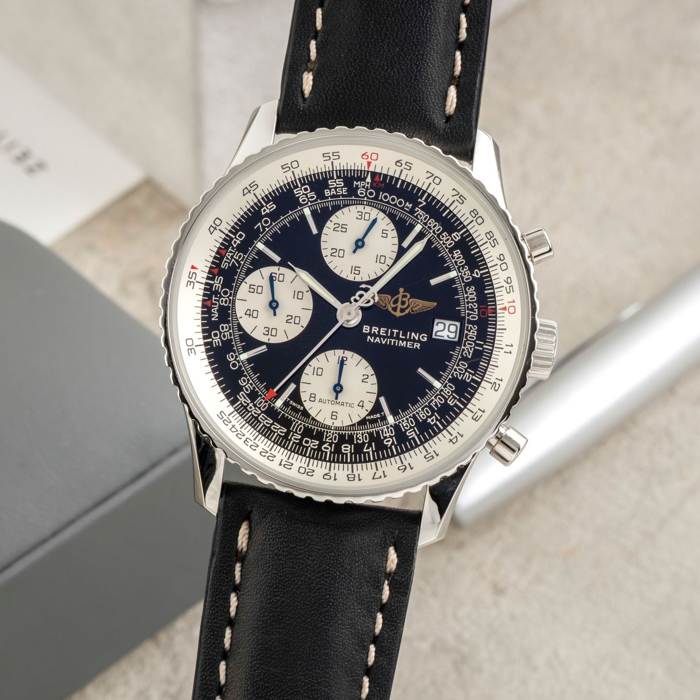 Breitling Old Navitimer A13322 (Onbekend (willekeurig serienummer)) - 41mm Staal (3/8)