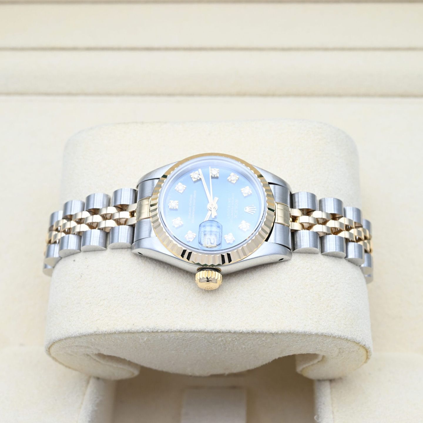 Rolex Lady-Datejust 69173 (1988) - Blauw wijzerplaat 26mm Goud/Staal (4/7)