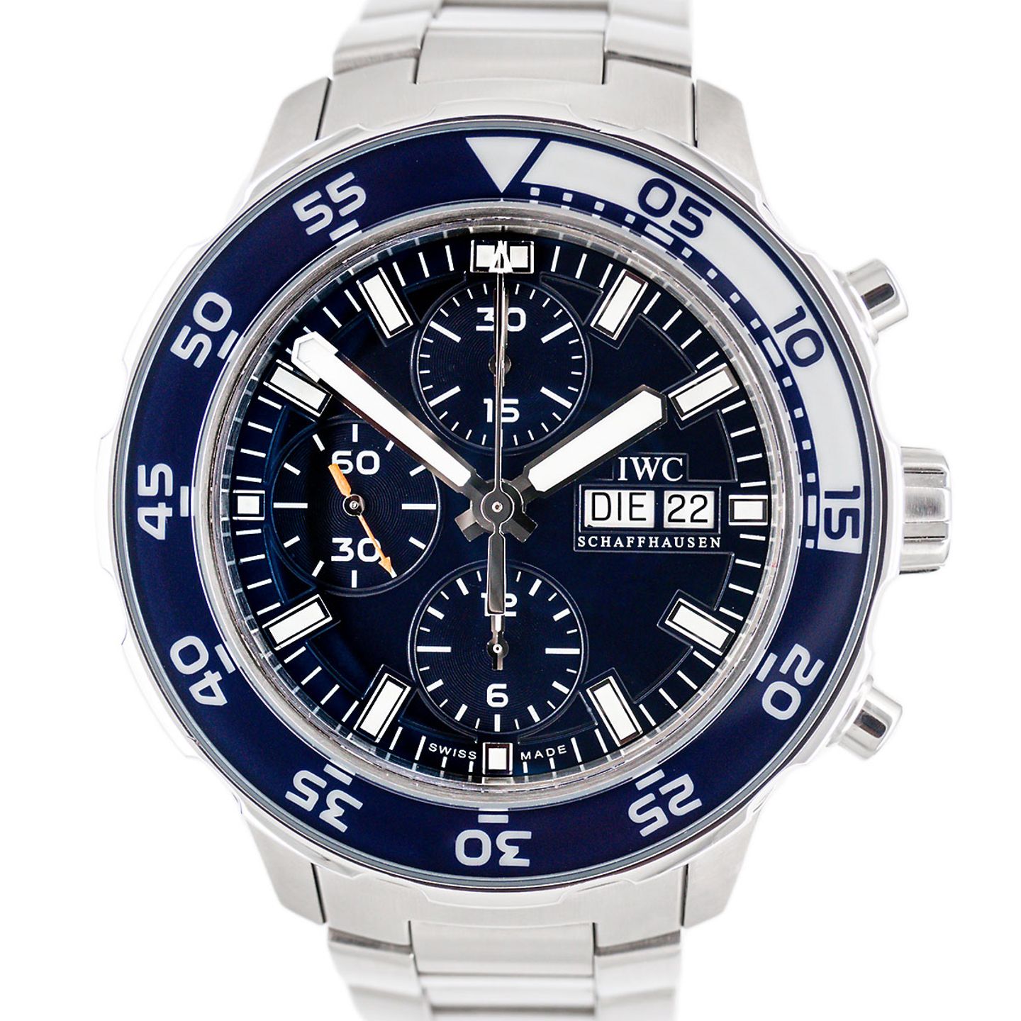 IWC Aquatimer Chronograph IW376710 (2012) - Blauw wijzerplaat 44mm Staal (1/6)