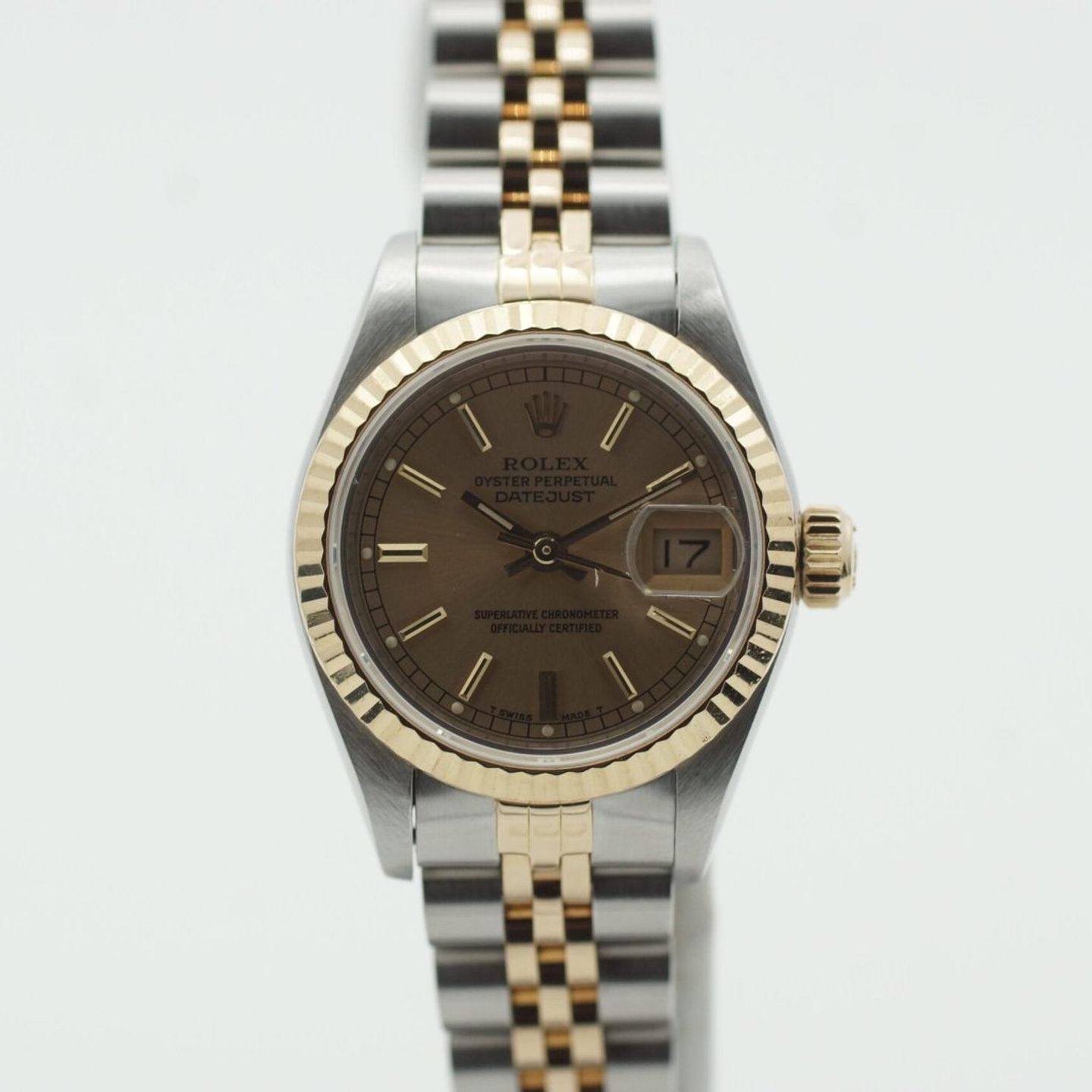 Rolex Lady-Datejust 69173 (1990) - Champagne dial 26 mm Gold/Steel case (2/8)