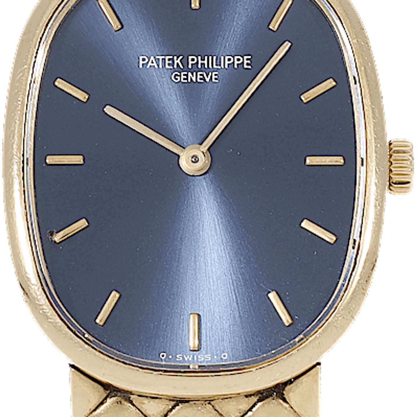 Patek Philippe Golden Ellipse 3948 (Unknown (random serial)) - Blue dial 28 mm Yellow Gold case (2/3)