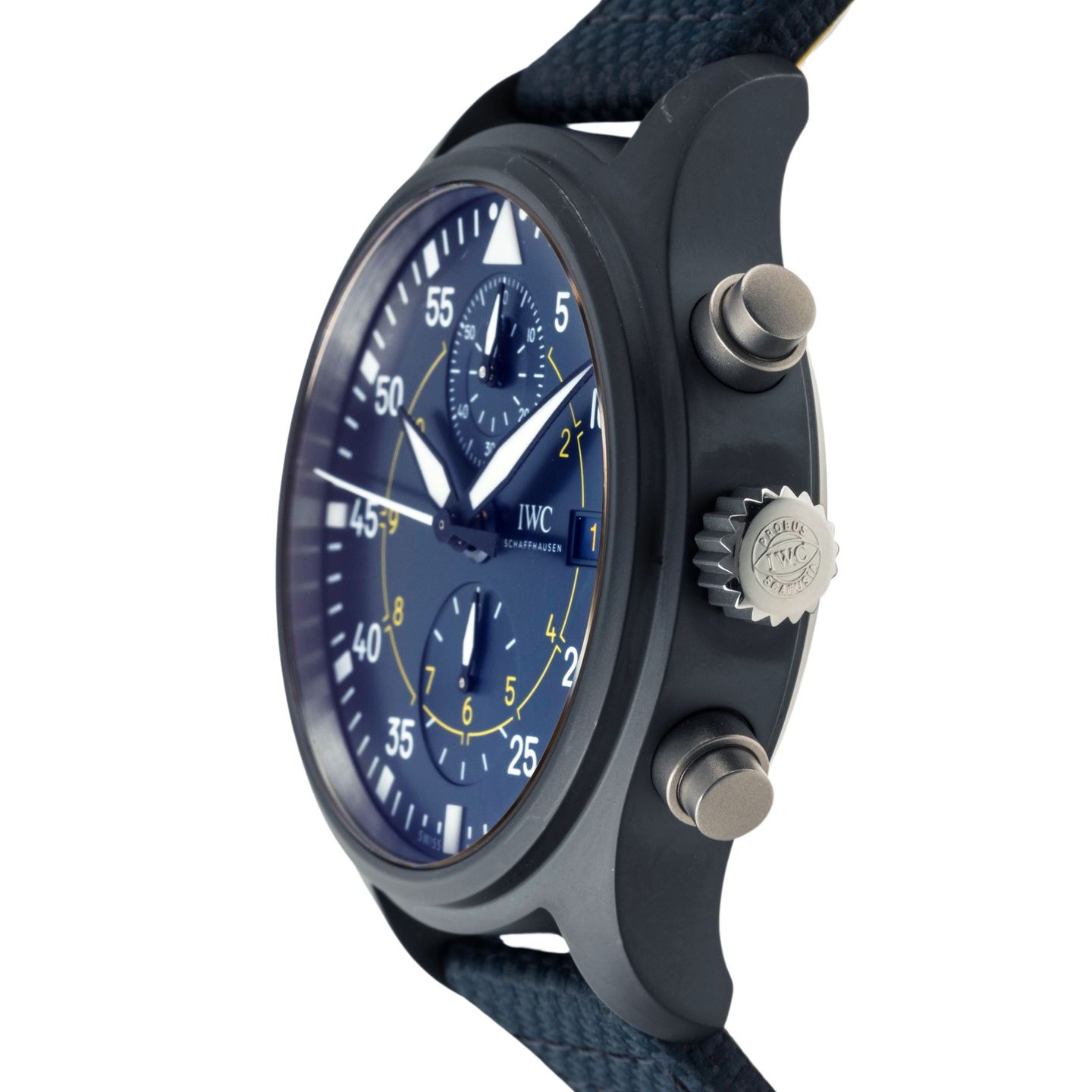 IWC Pilot Chronograph Top Gun IW389008 (Unknown (random serial)) - Blue dial 44 mm Ceramic case (6/8)