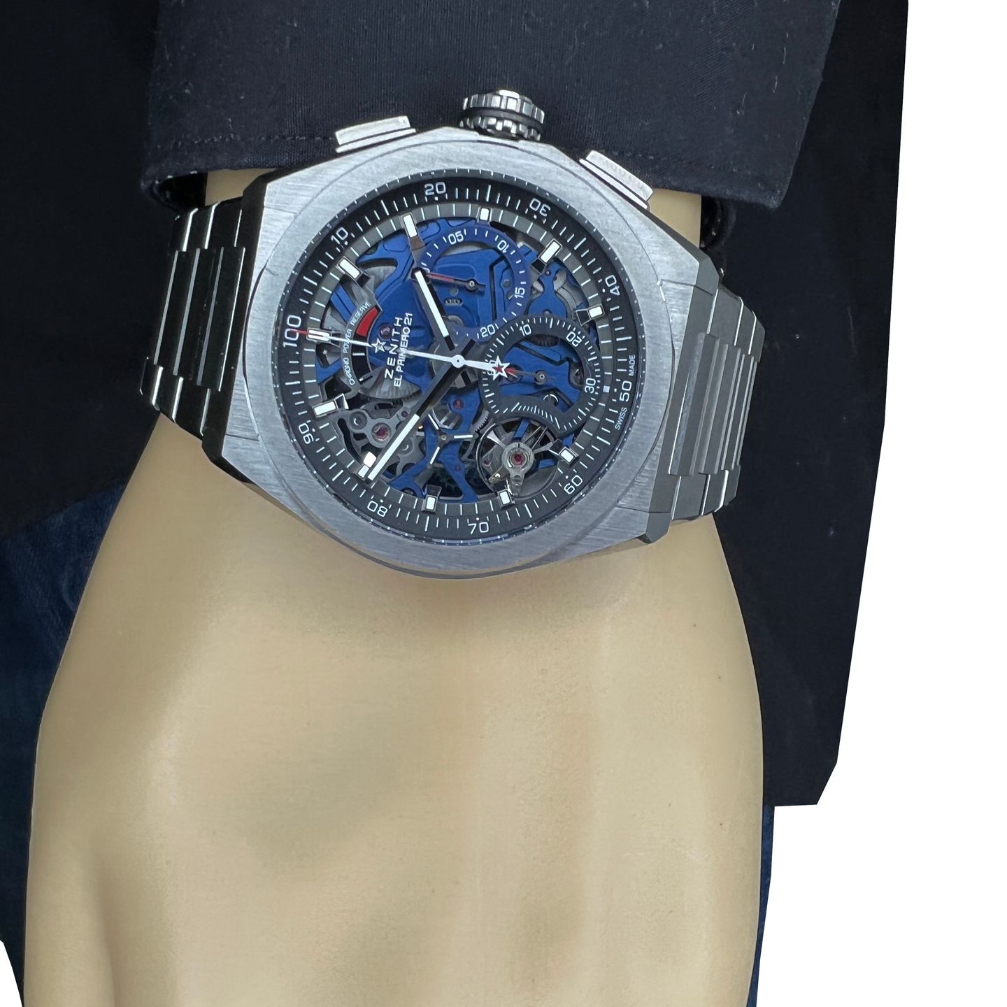 Zenith Defy El Primero 95.9002.9004/78.M9000 (2024) - Transparent dial 44 mm Titanium case (3/8)