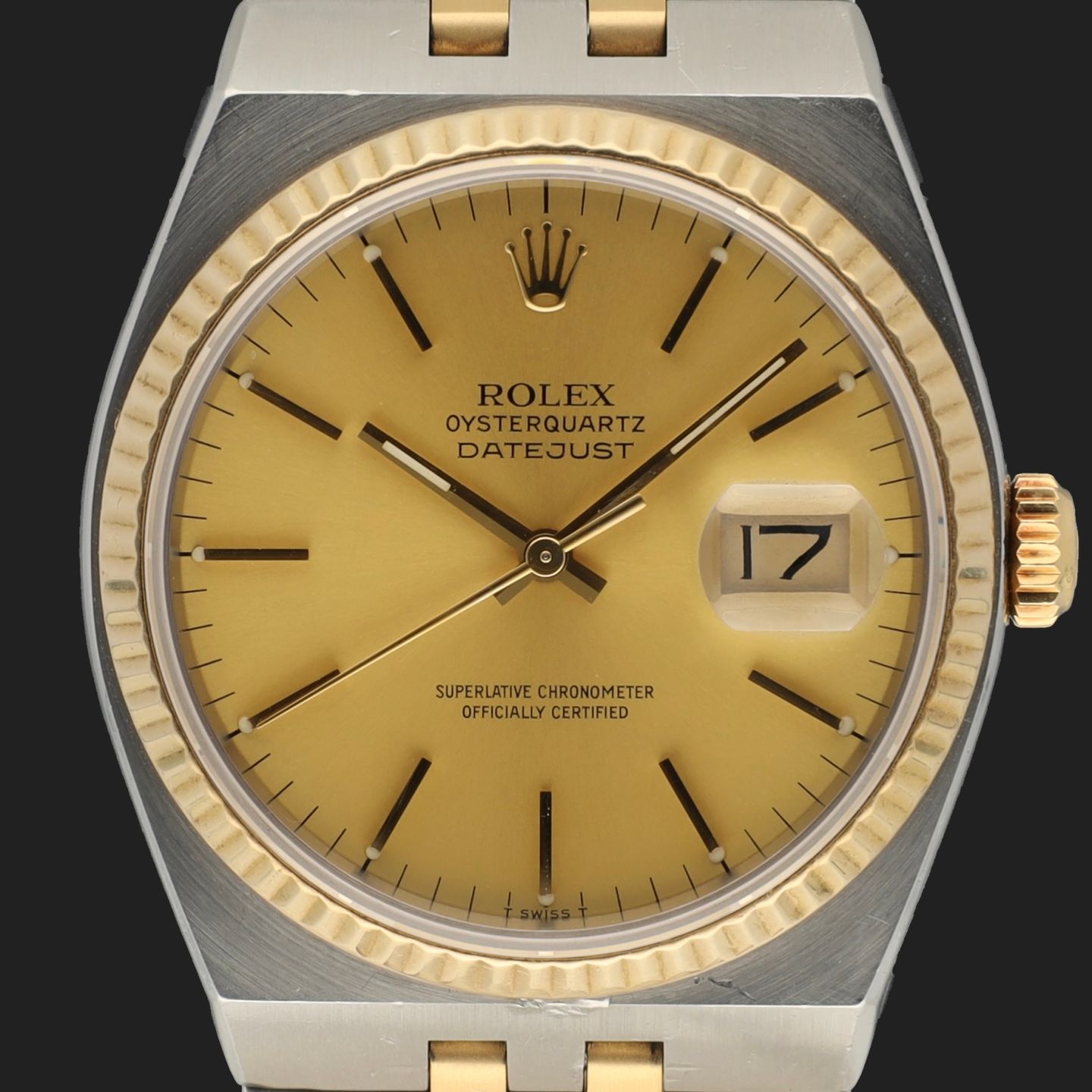 Rolex Datejust Oysterquartz 17013 (Unknown (random serial)) - 36 mm Gold/Steel case (2/7)