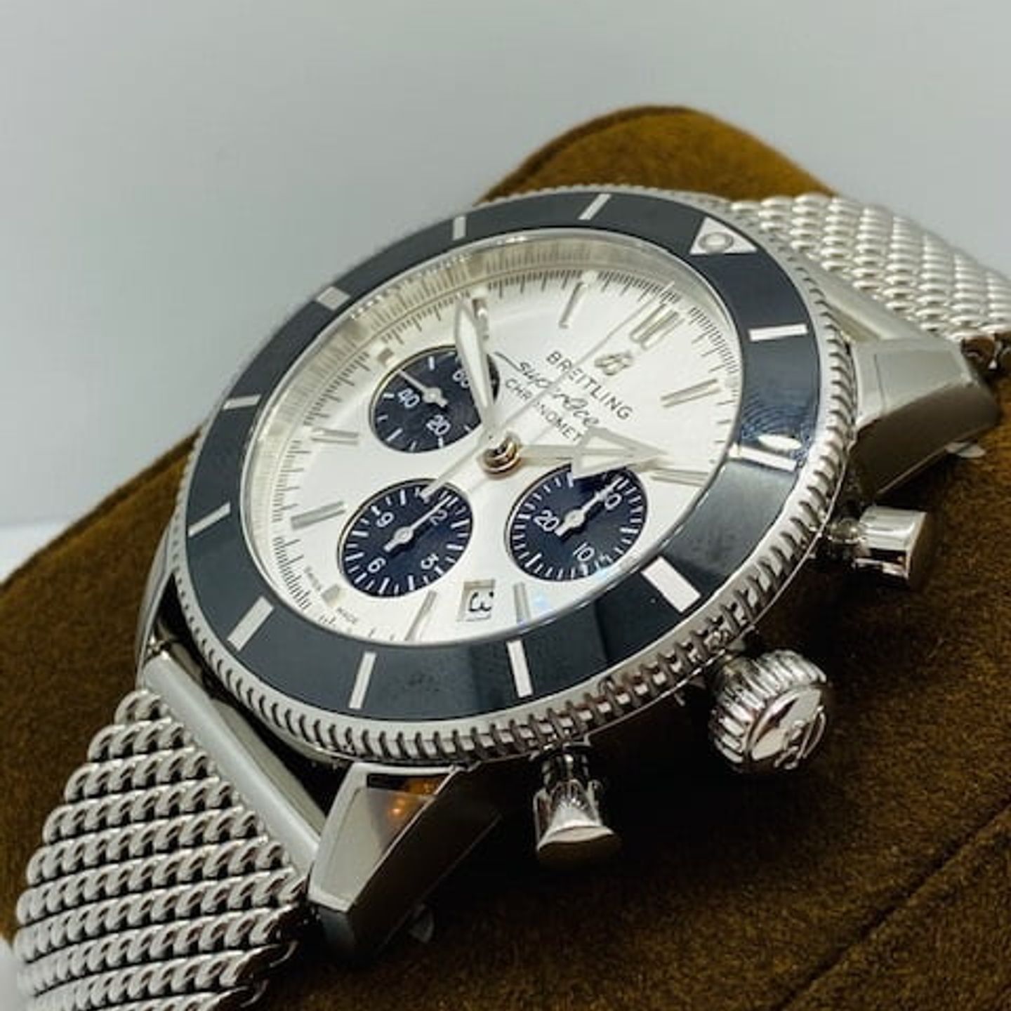 Breitling Superocean Heritage II Chronograph AB0162121G1S1 (2024) - Silver dial 44 mm Steel case (7/8)