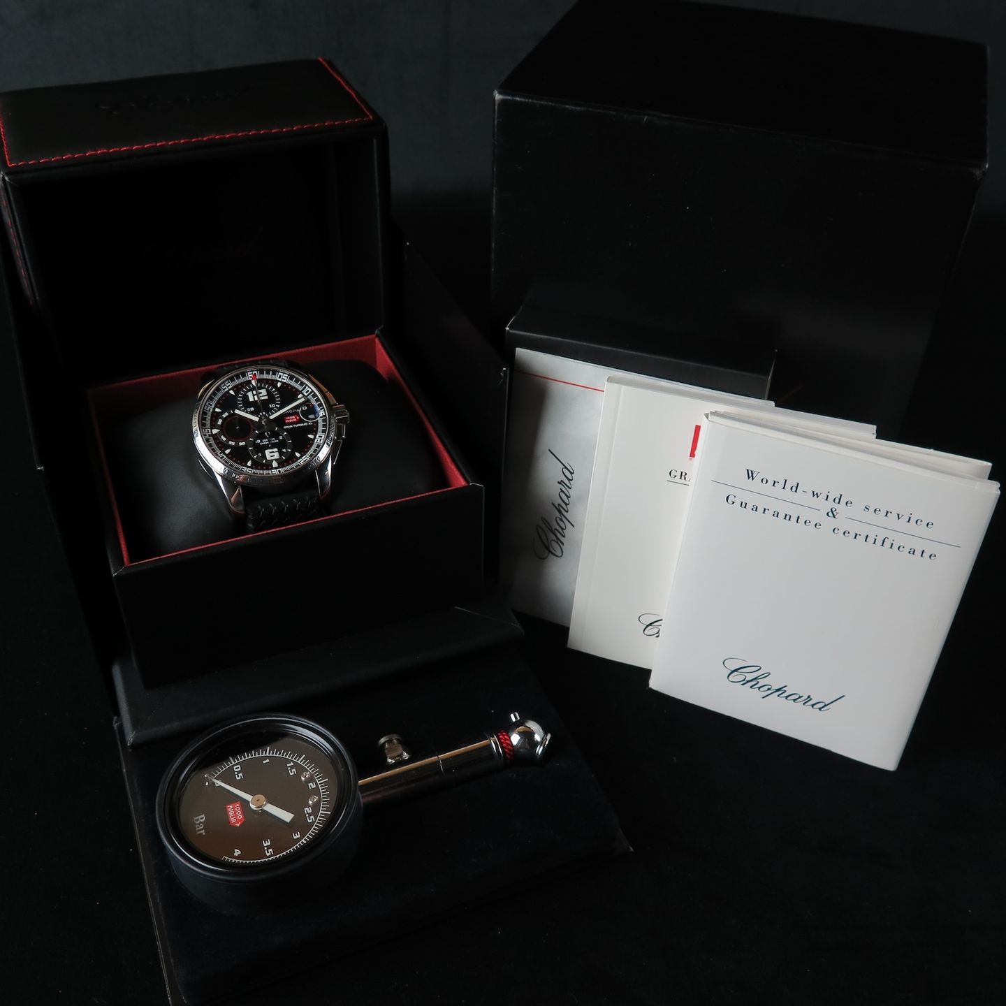 Chopard Mille Miglia 168459-3001 (Unknown (random serial)) - Black dial 44 mm Steel case (8/8)