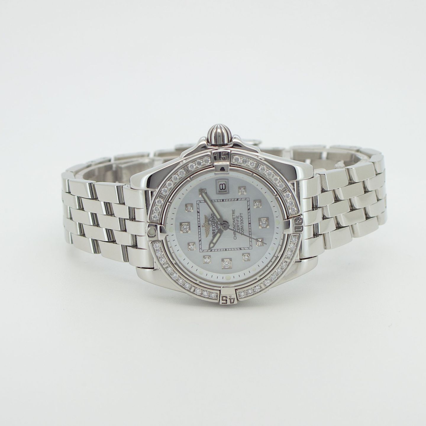 Breitling Cockpit Lady A71356 (2004) - White dial 32 mm Steel case (4/8)