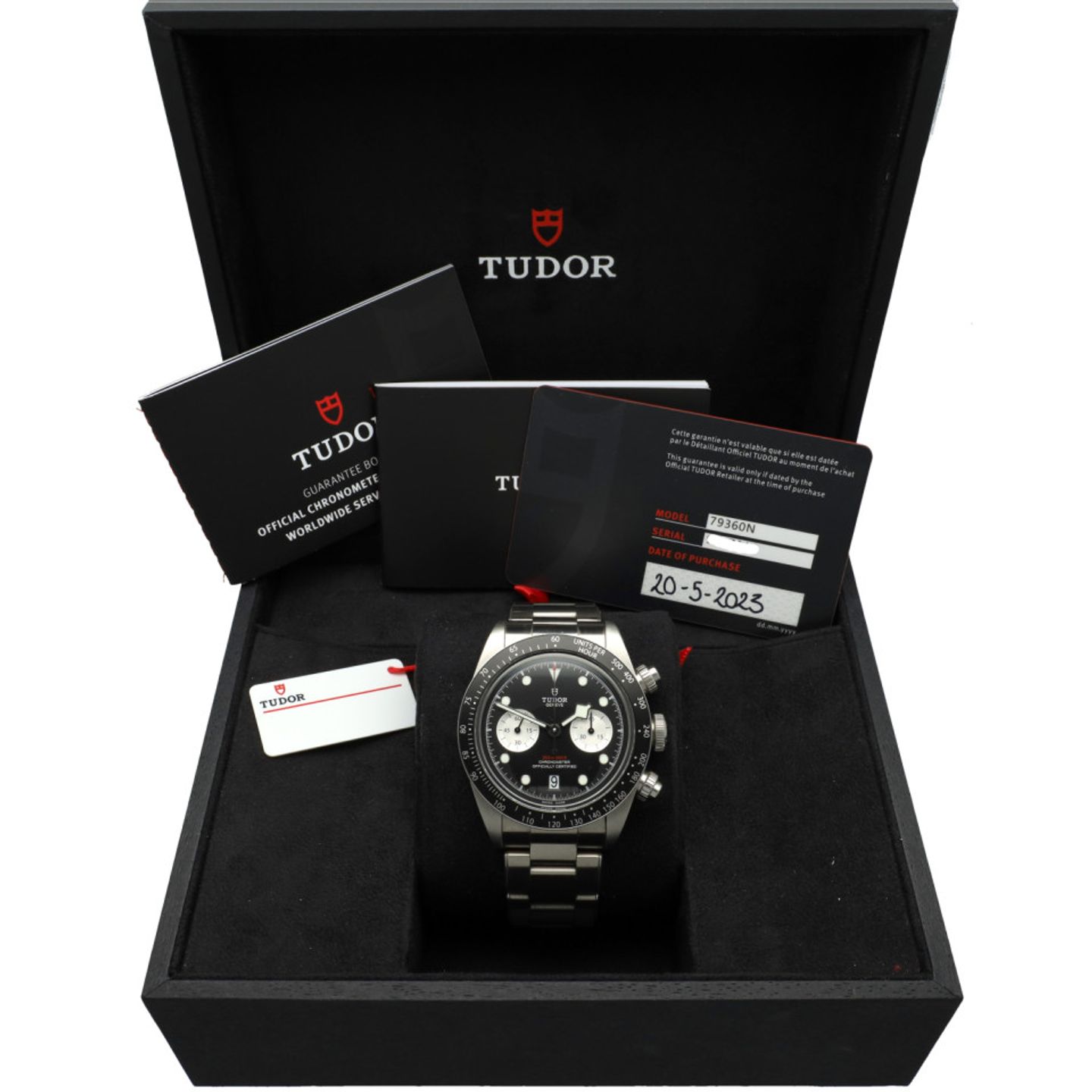 Tudor Black Bay Chrono 79360N (2023) - Zwart wijzerplaat 41mm Staal (7/7)