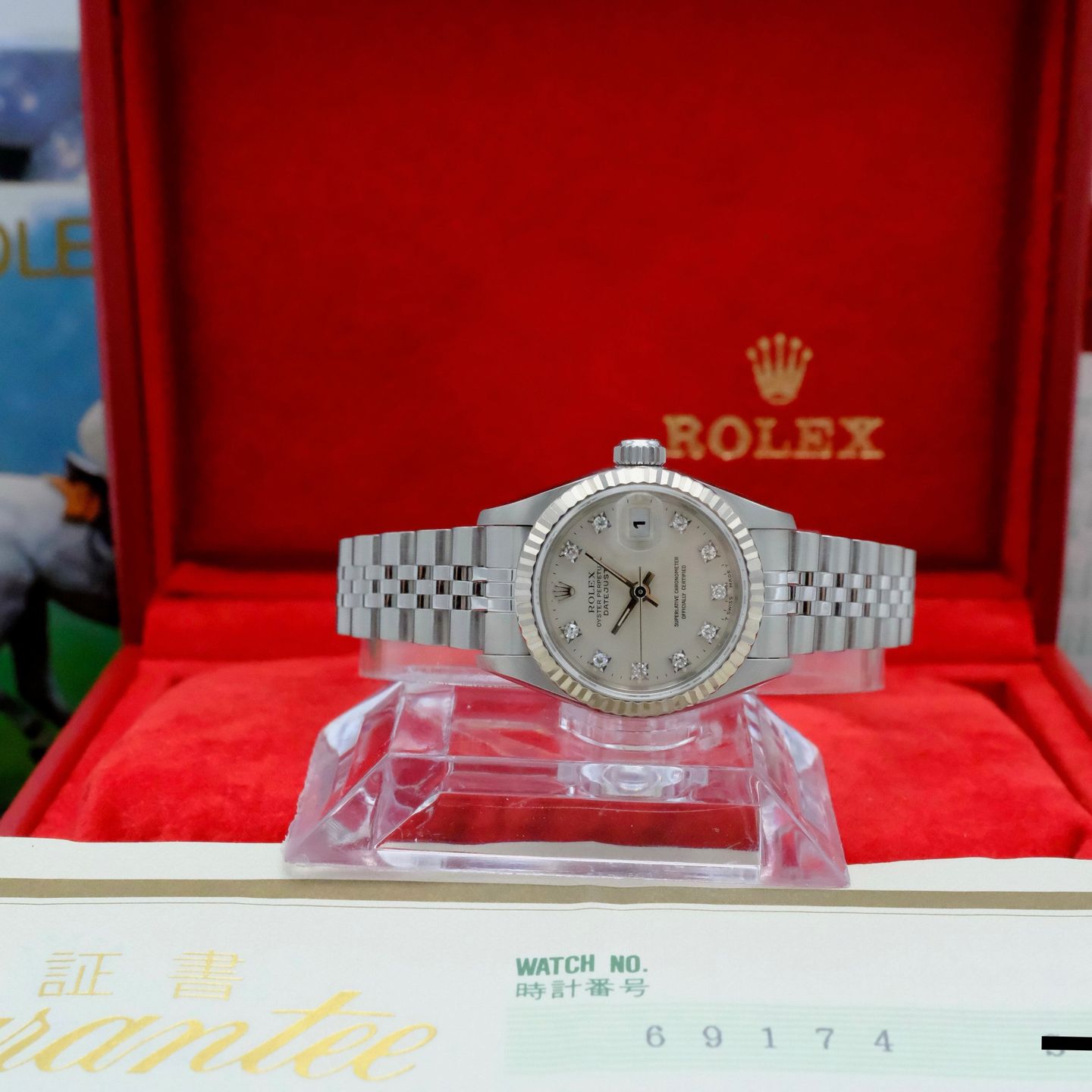 Rolex Lady-Datejust 69174 (1995) - Zilver wijzerplaat 26mm Staal (3/8)