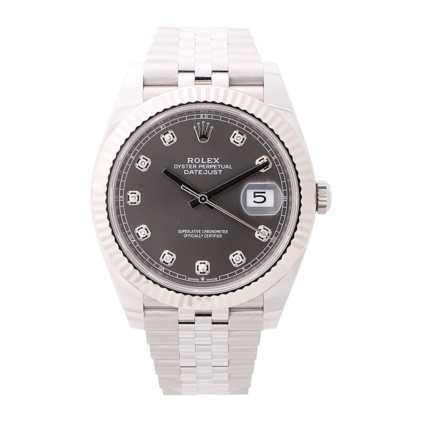 Rolex Datejust 41 126334 (2025) - Grijs wijzerplaat 41mm Staal (1/4)