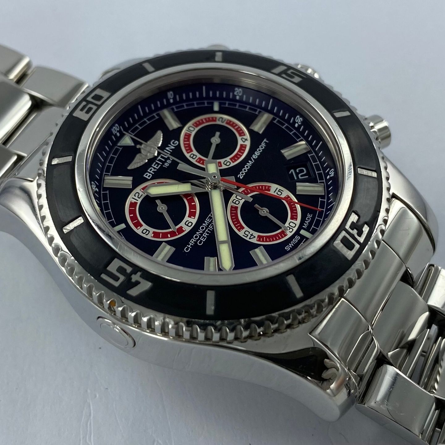 Breitling Superocean Chronograph M2000 A73310A8 (2012) - Black dial 46 mm Steel case (3/6)