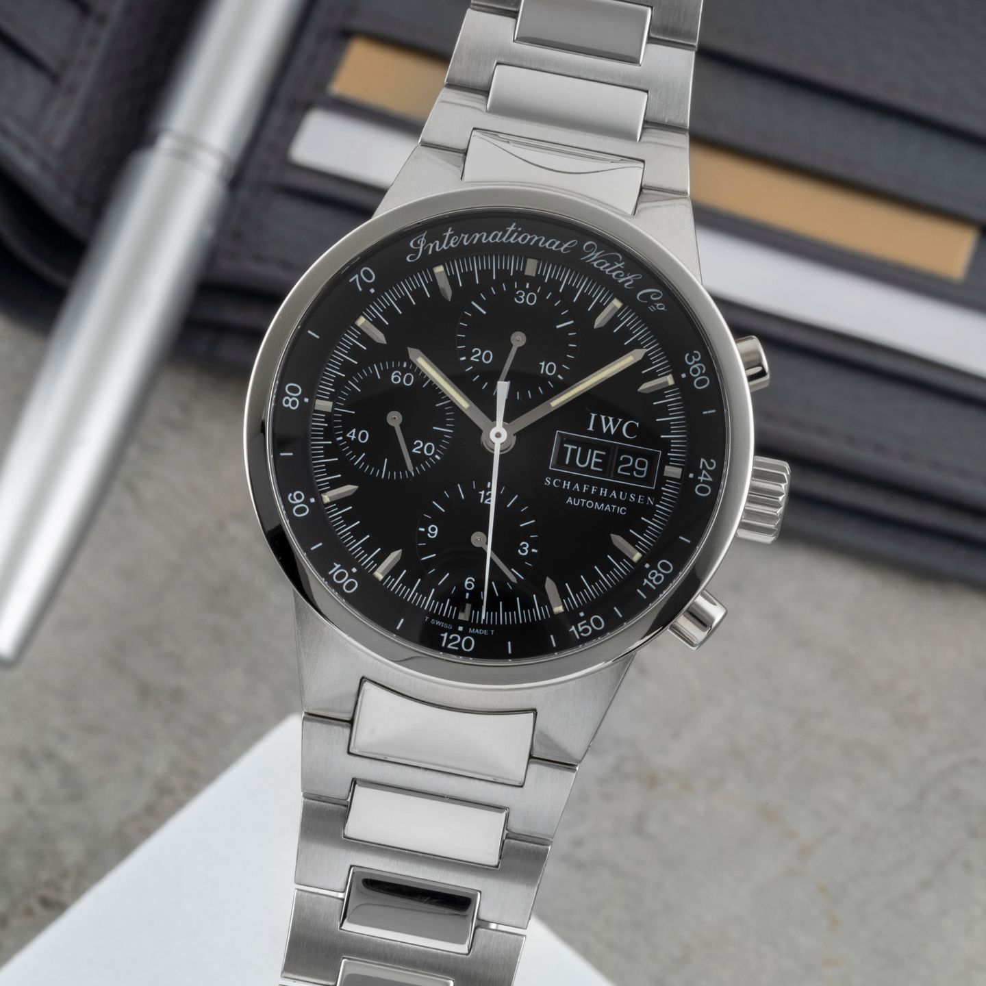 IWC GST IW370708 (2000) - Black dial 40 mm Steel case (3/8)