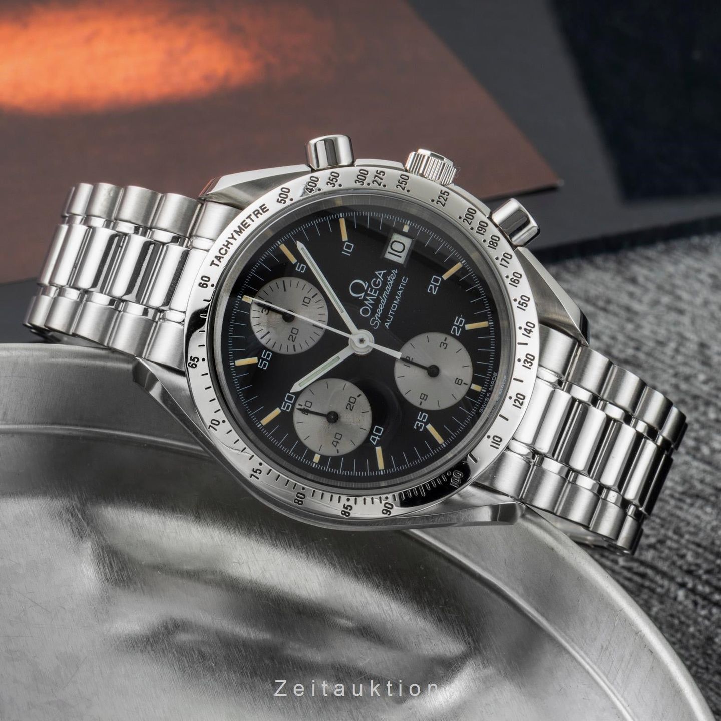 Omega Speedmaster Date 3511.50.00 (Onbekend (willekeurig serienummer)) - Zwart wijzerplaat 39mm Staal (2/8)