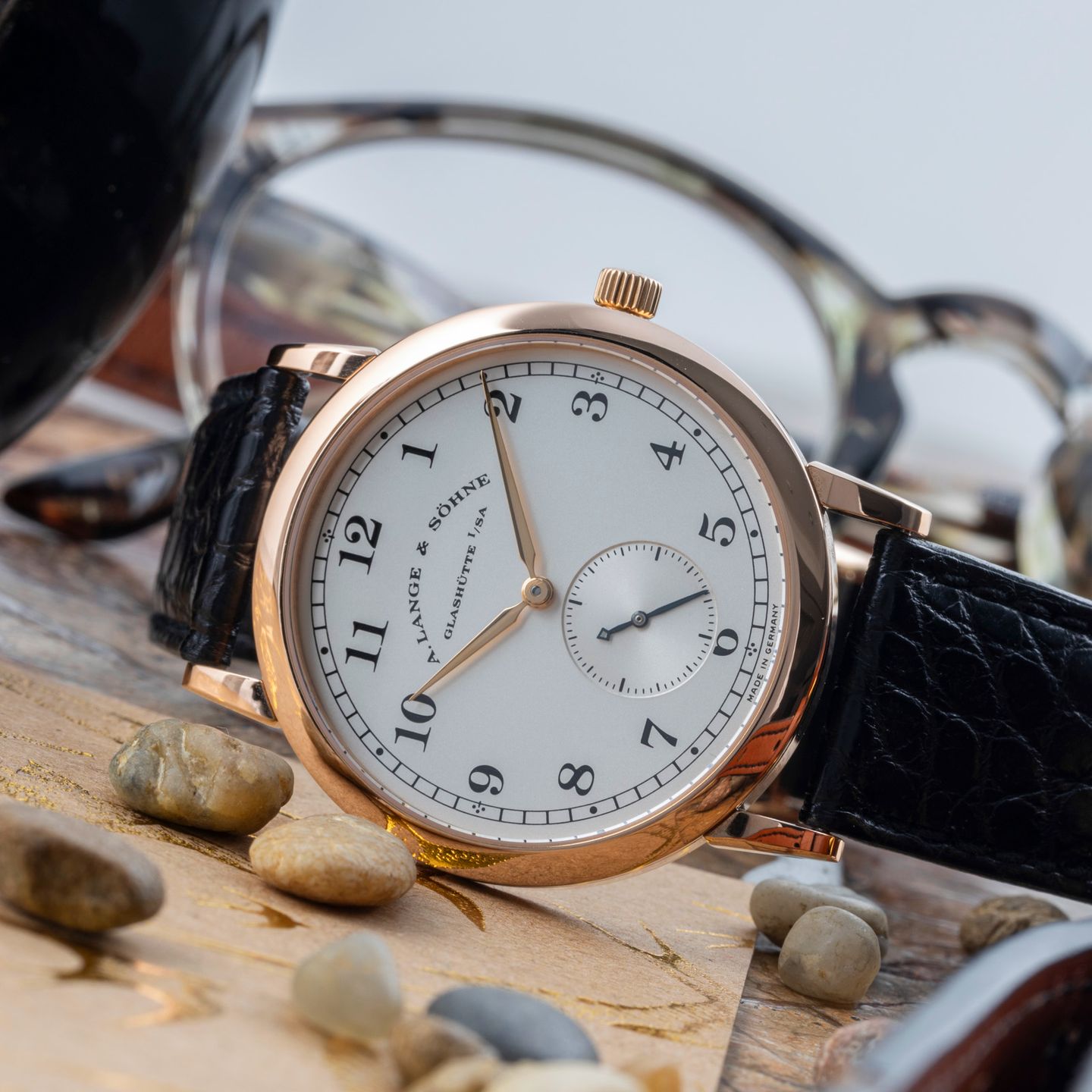 A. Lange & Söhne 1815 206.032 (2005) - Zilver wijzerplaat 36mm Roségoud (2/8)