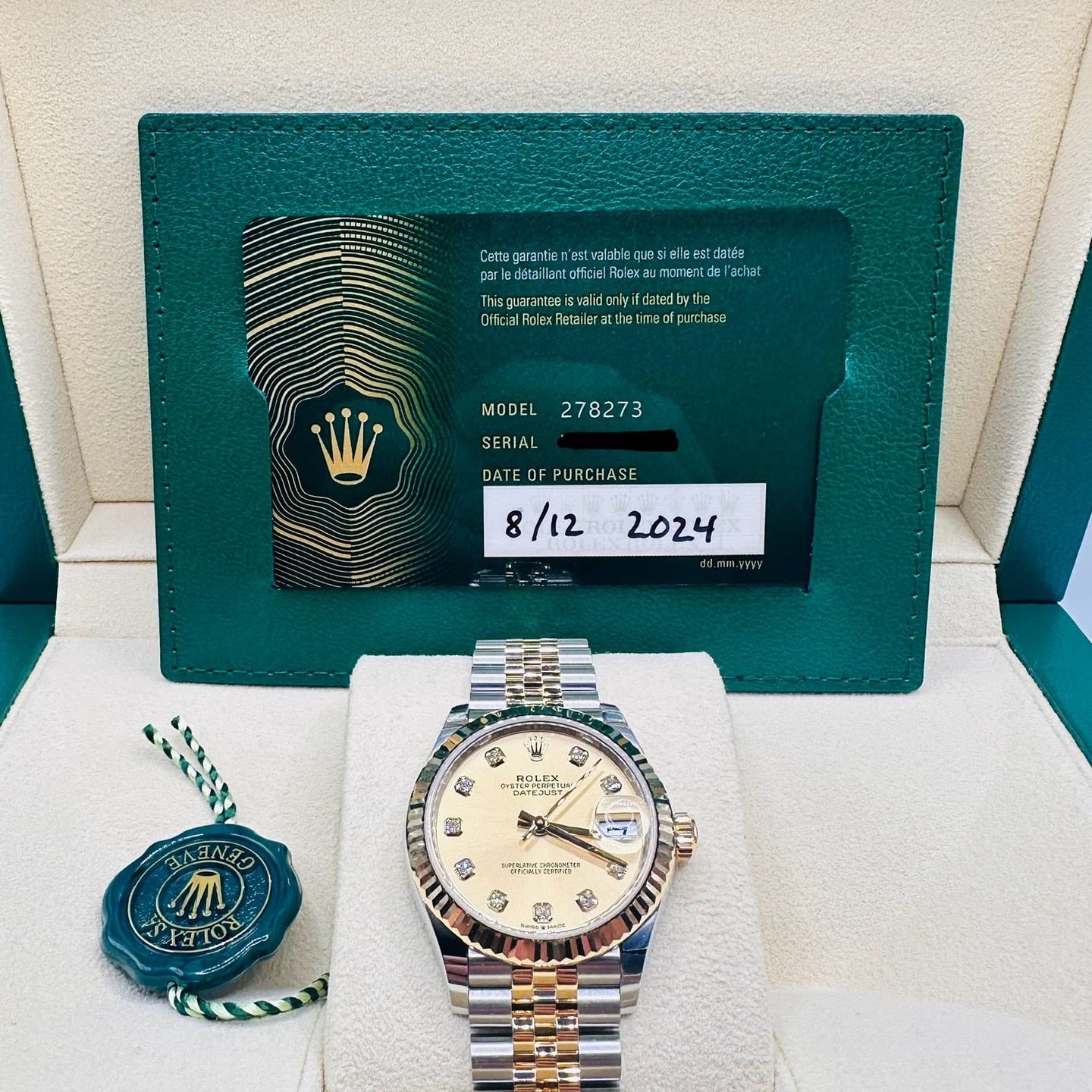 Rolex Datejust 31 278273 (2023) - Champagne dial 31 mm Steel case (2/5)