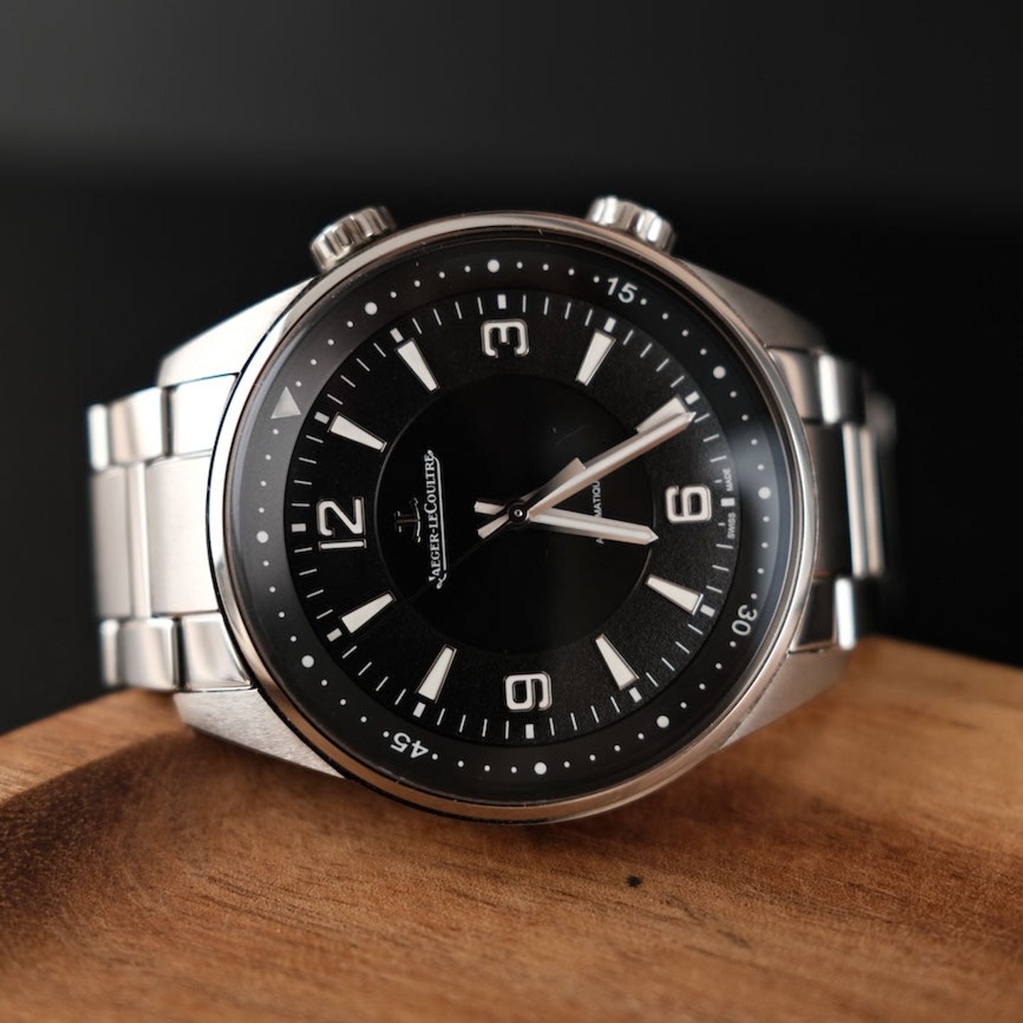 Jaeger-LeCoultre Polaris 841837S (2018) - Zwart wijzerplaat 41mm Staal (3/8)