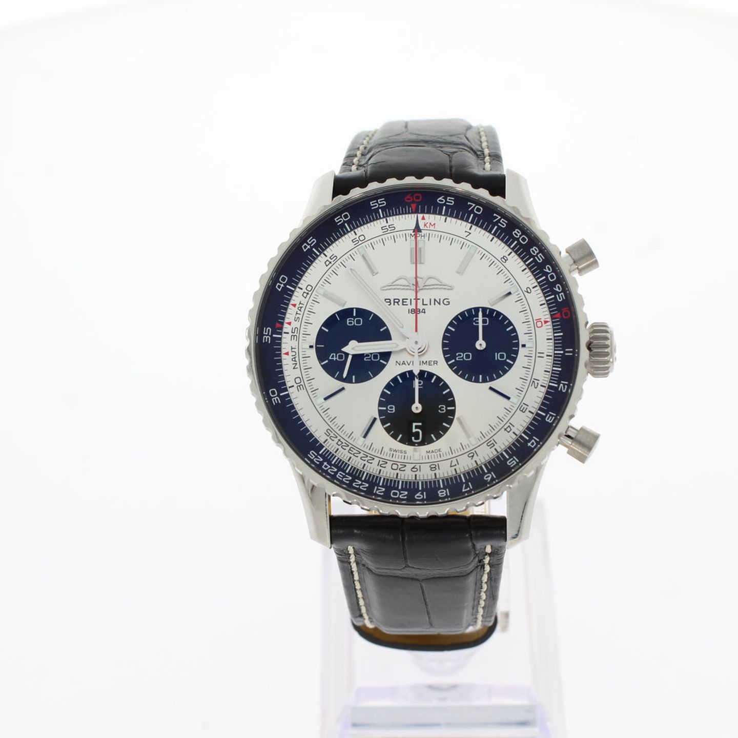 Breitling Navitimer 1 B01 Chronograph AB0138241G1P1 (2025) - Zilver wijzerplaat 43mm Staal (1/4)