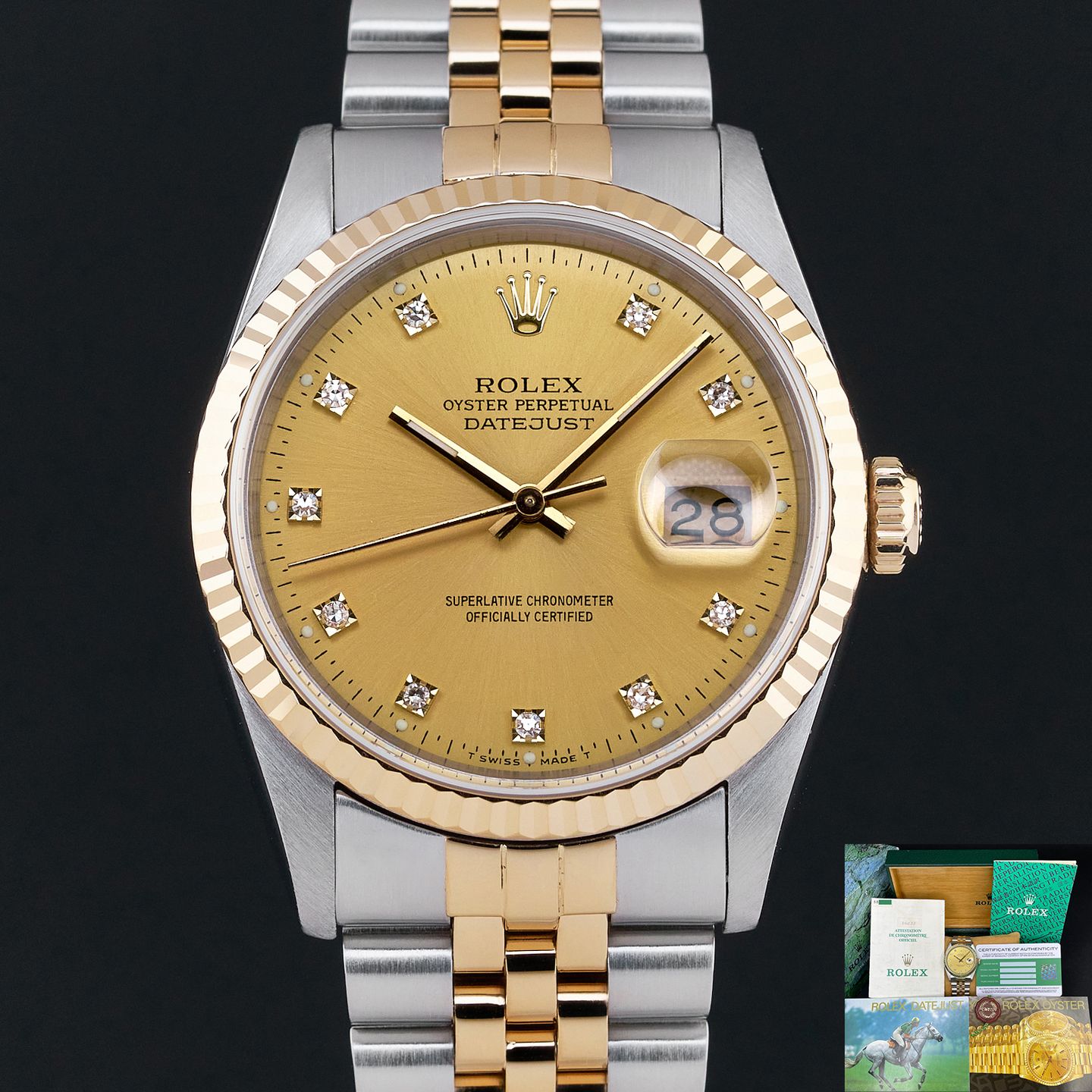 Rolex Datejust 36 16233 (1994) - 36 mm Gold/Steel case (1/8)